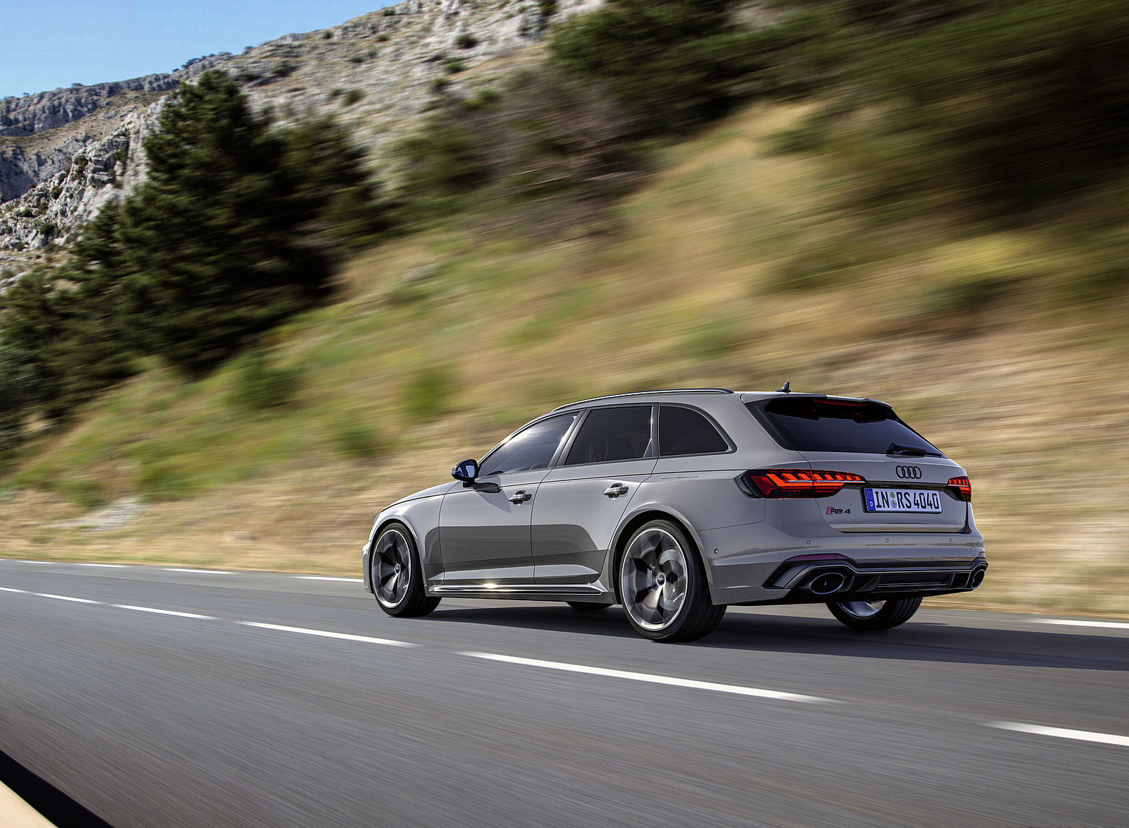 2023 Audi RS 4 Avant Competition Plus (Color: Nardo Grey) Rear Three-Quarter Wallpapers (4)