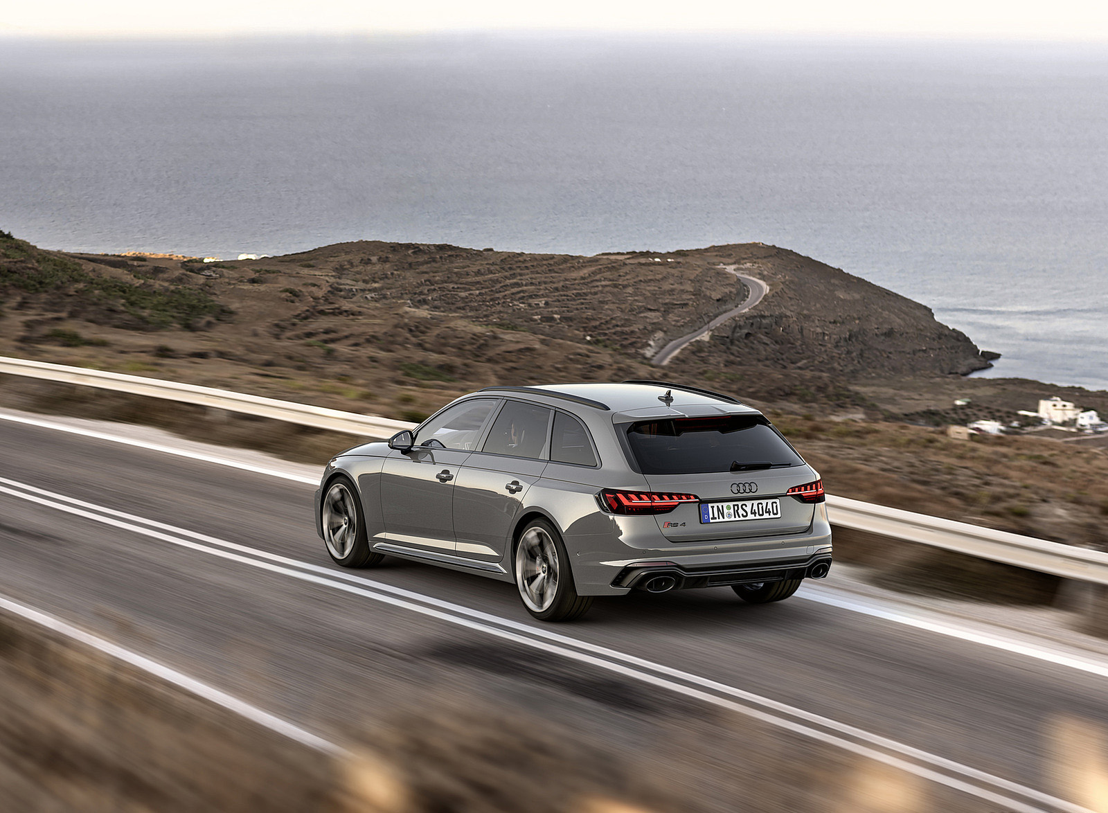 2023 Audi RS 4 Avant Competition Plus (Color: Nardo Grey) Rear Three-Quarter Wallpapers (5)