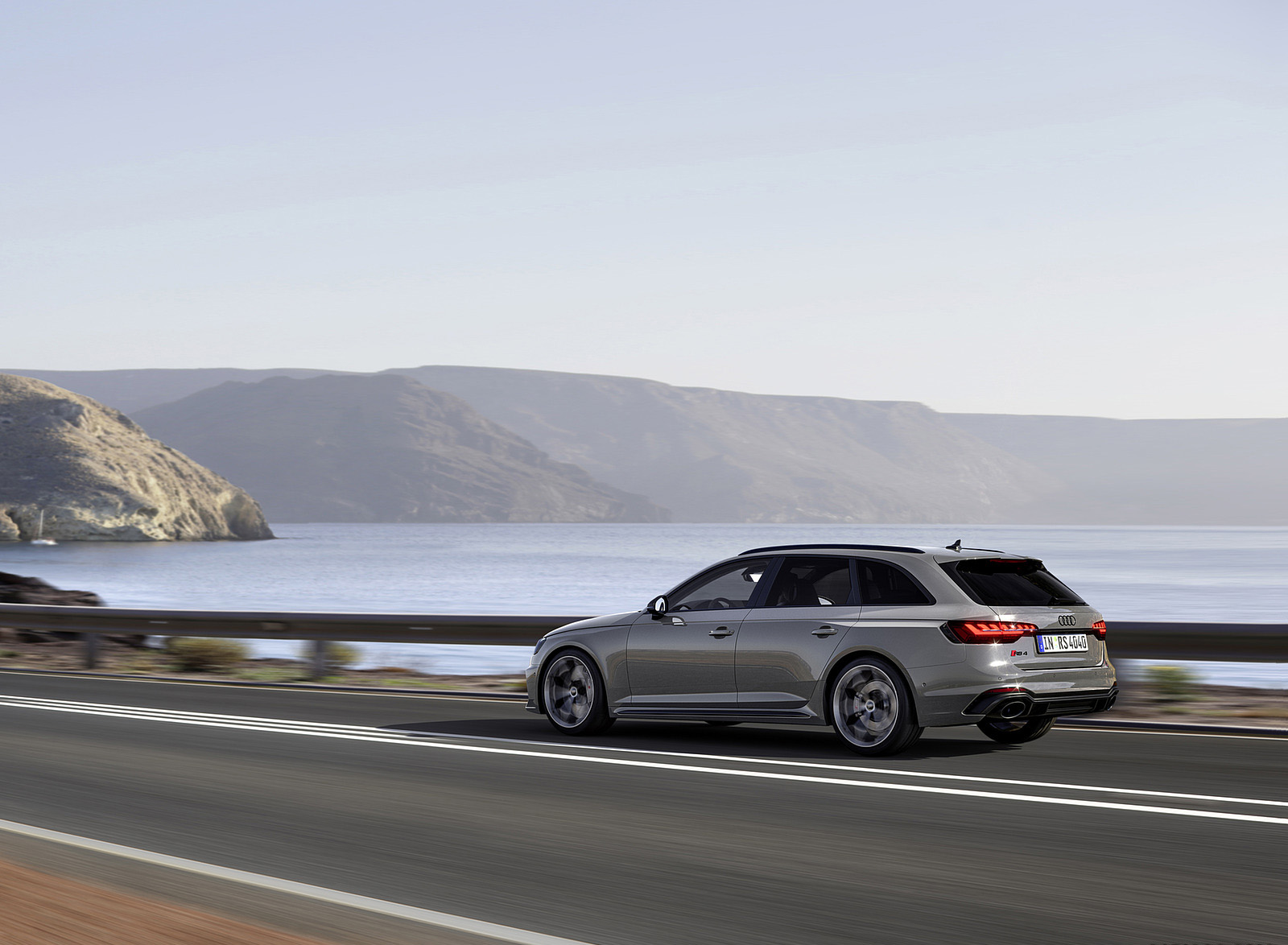 2023 Audi RS 4 Avant Competition Plus (Color: Nardo Grey) Rear Three-Quarter Wallpapers (2)