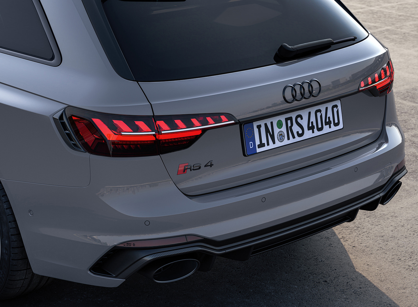 2023 Audi RS 4 Avant Competition Plus (Color: Nardo Grey) Rear Wallpapers #25 of 48