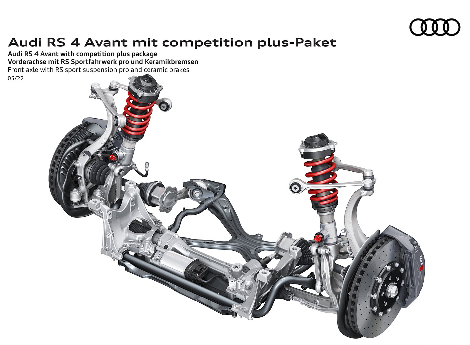 2023 Audi RS 4 Avant Competition Plus Front axle with RS sport suspension pro and ceramic brakes Wallpapers #45 of 48