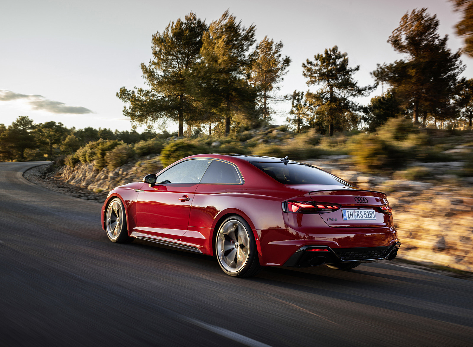 2023 Audi RS 5 Coupé Competition Plus (Color: Tango Red) Rear Three-Quarter Wallpapers (6)