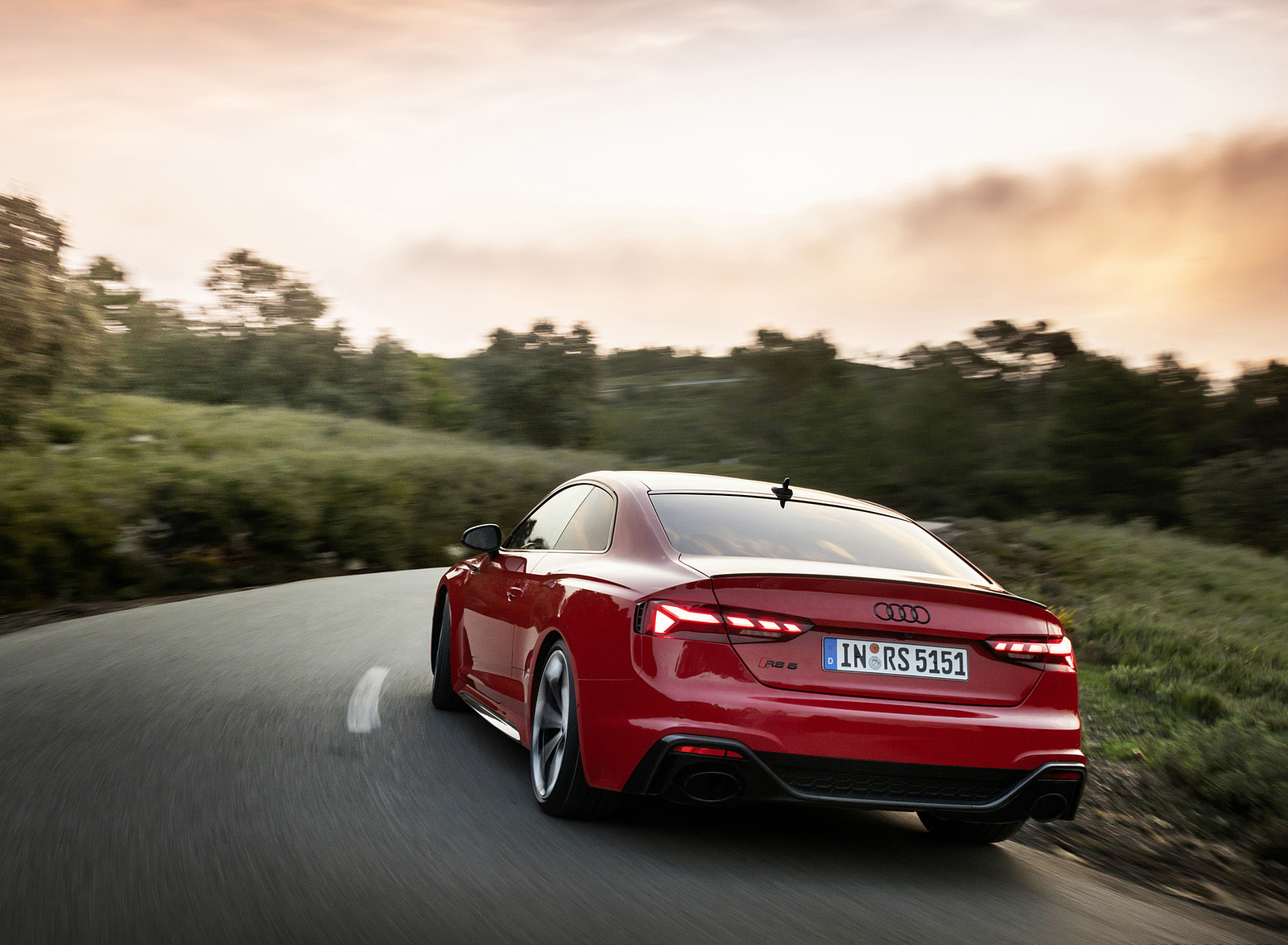 2023 Audi RS 5 Coupé Competition Plus (Color: Tango Red) Rear Wallpapers (4)