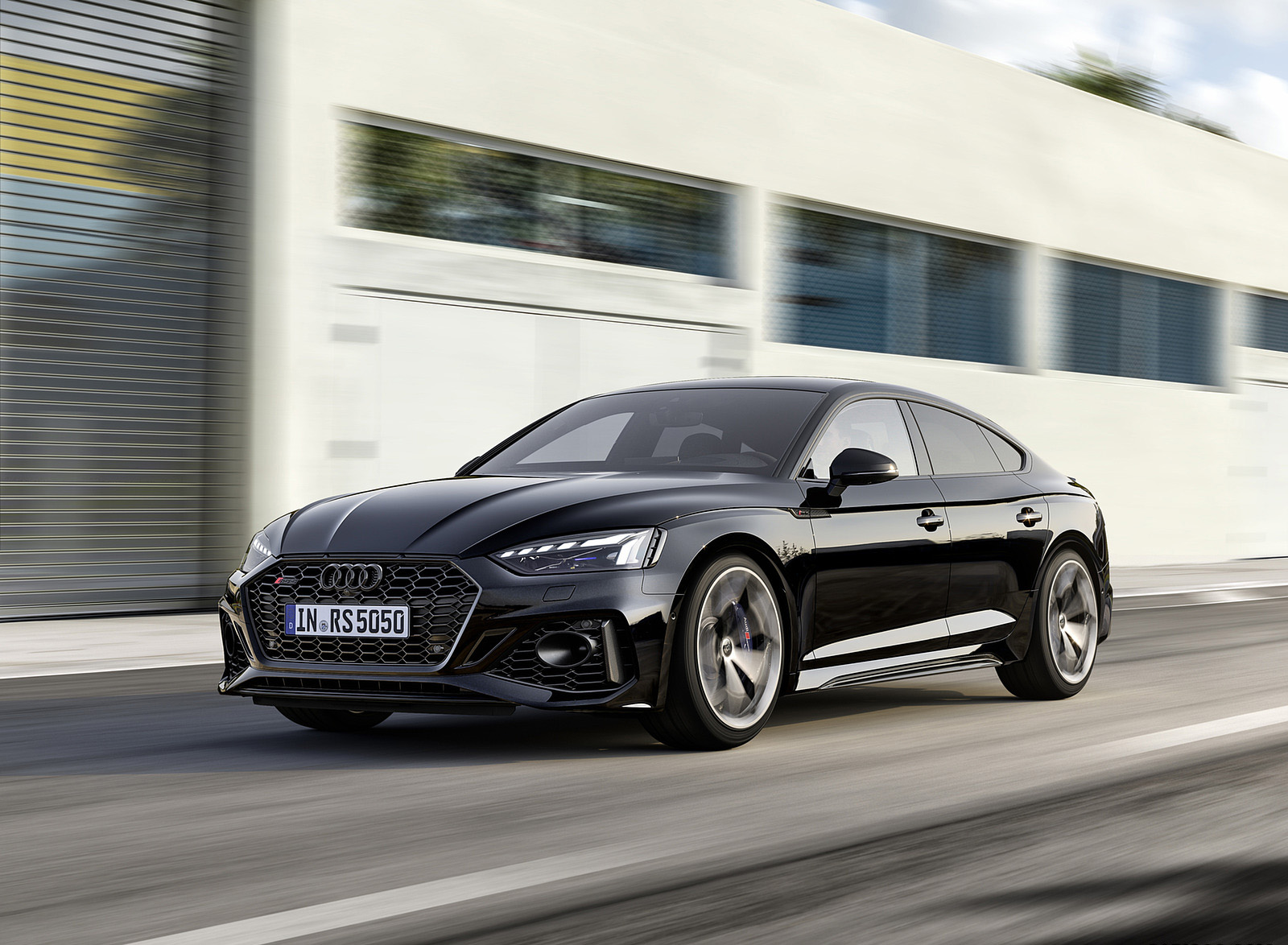 2023 Audi RS 5 Sportback Competition Plus (Color: Sebring Black) Front Three-Quarter Wallpapers (4)