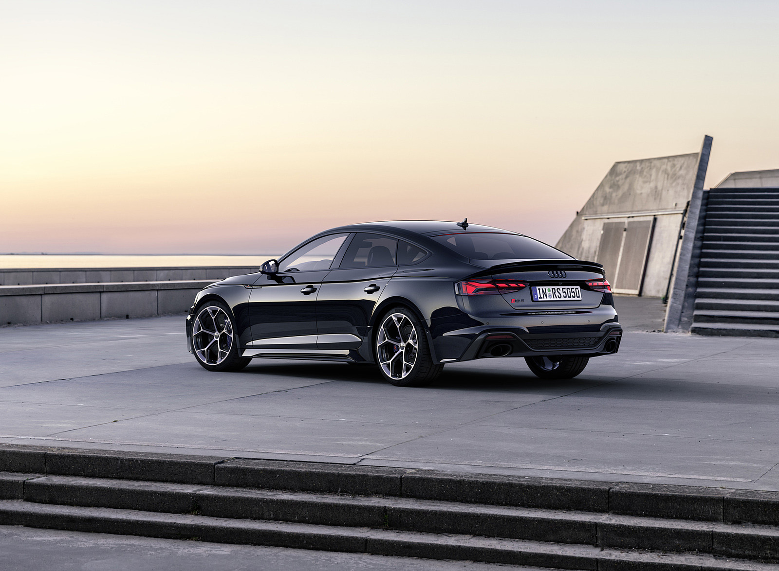 2023 Audi RS 5 Sportback Competition Plus (Color: Sebring Black) Rear Three-Quarter Wallpapers #11 of 42