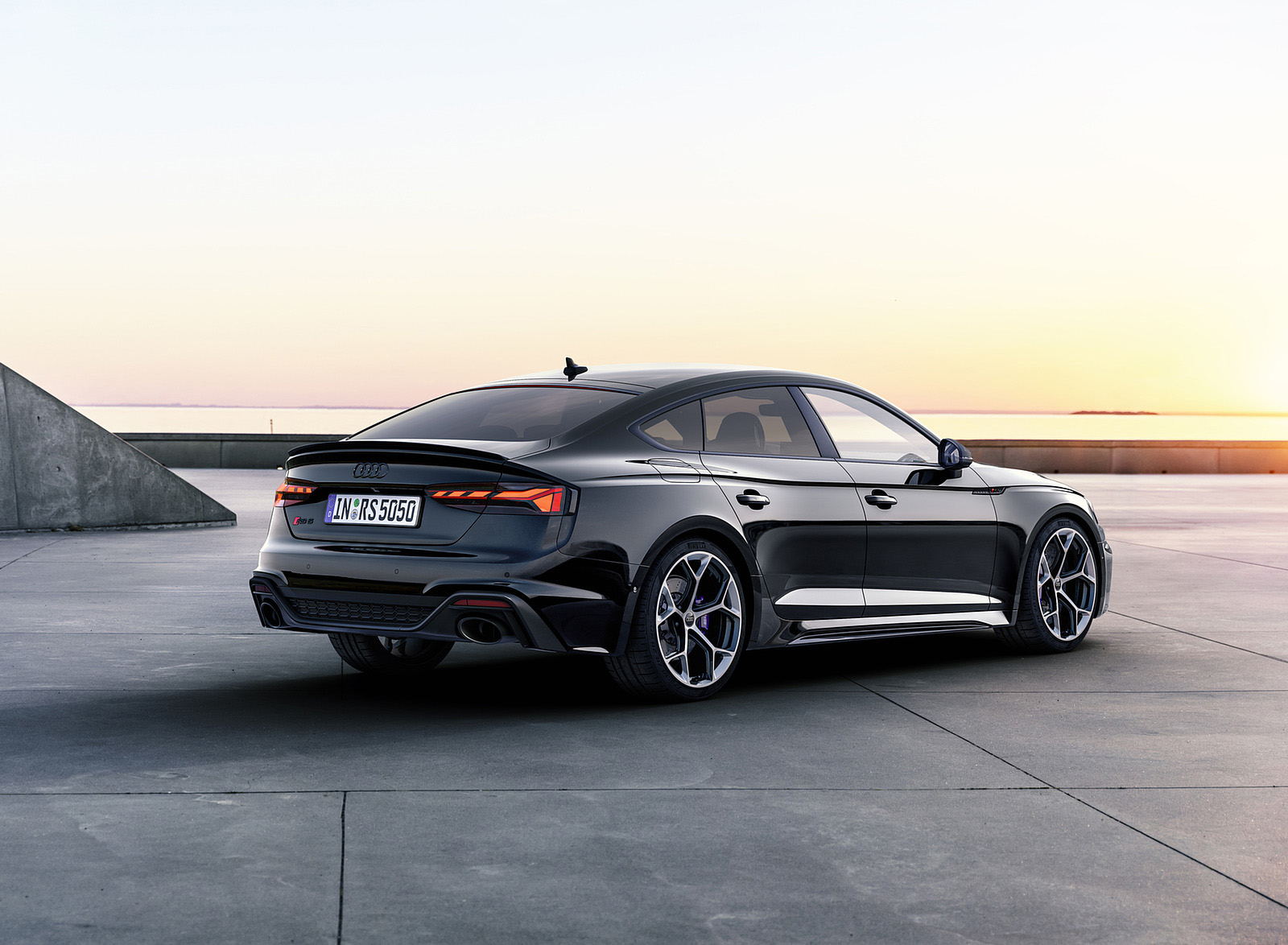 2023 Audi RS 5 Sportback Competition Plus (Color: Sebring Black) Rear Three-Quarter Wallpapers #12 of 42