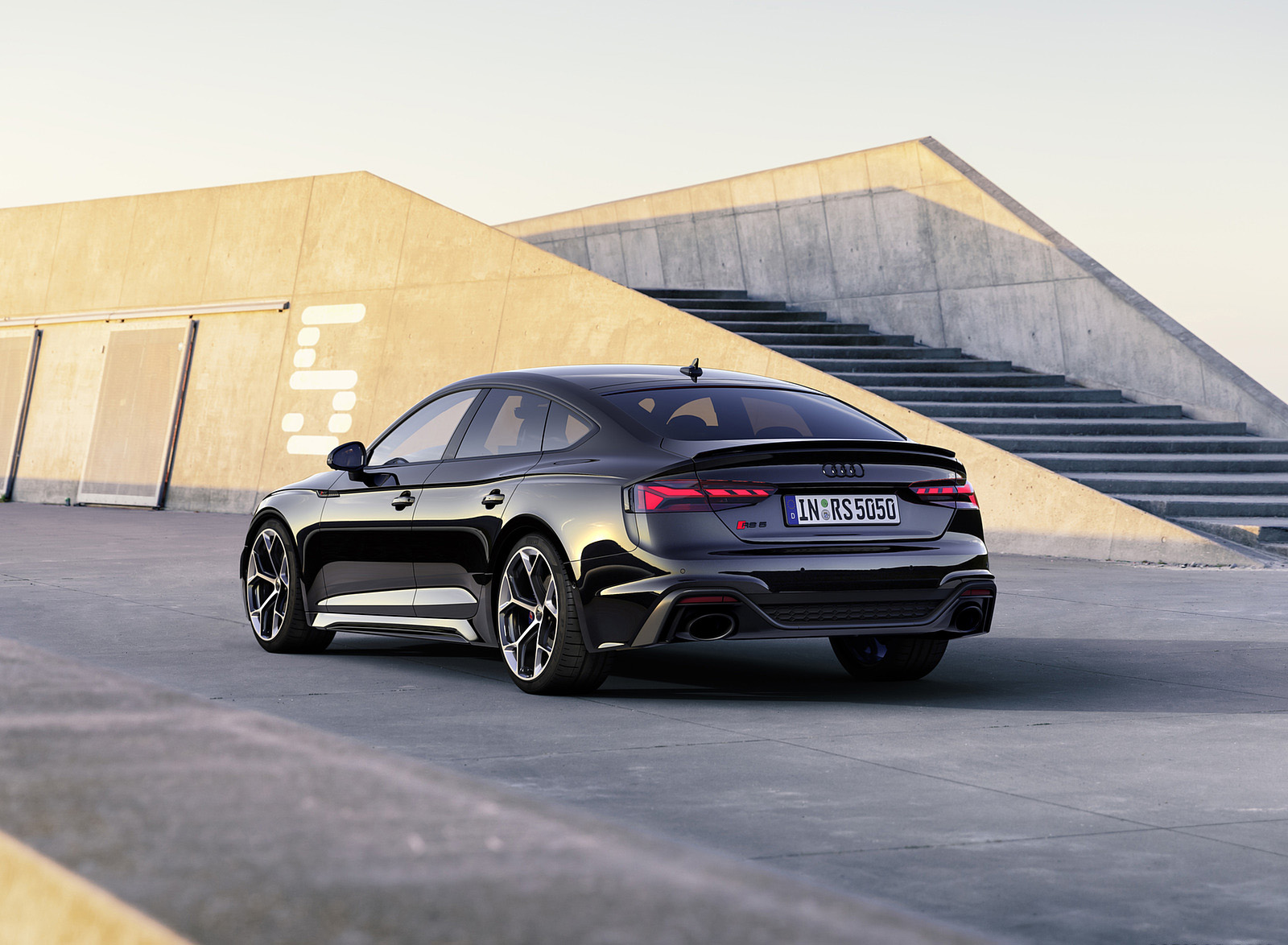 2023 Audi RS 5 Sportback Competition Plus (Color: Sebring Black) Rear Three-Quarter Wallpapers #14 of 42