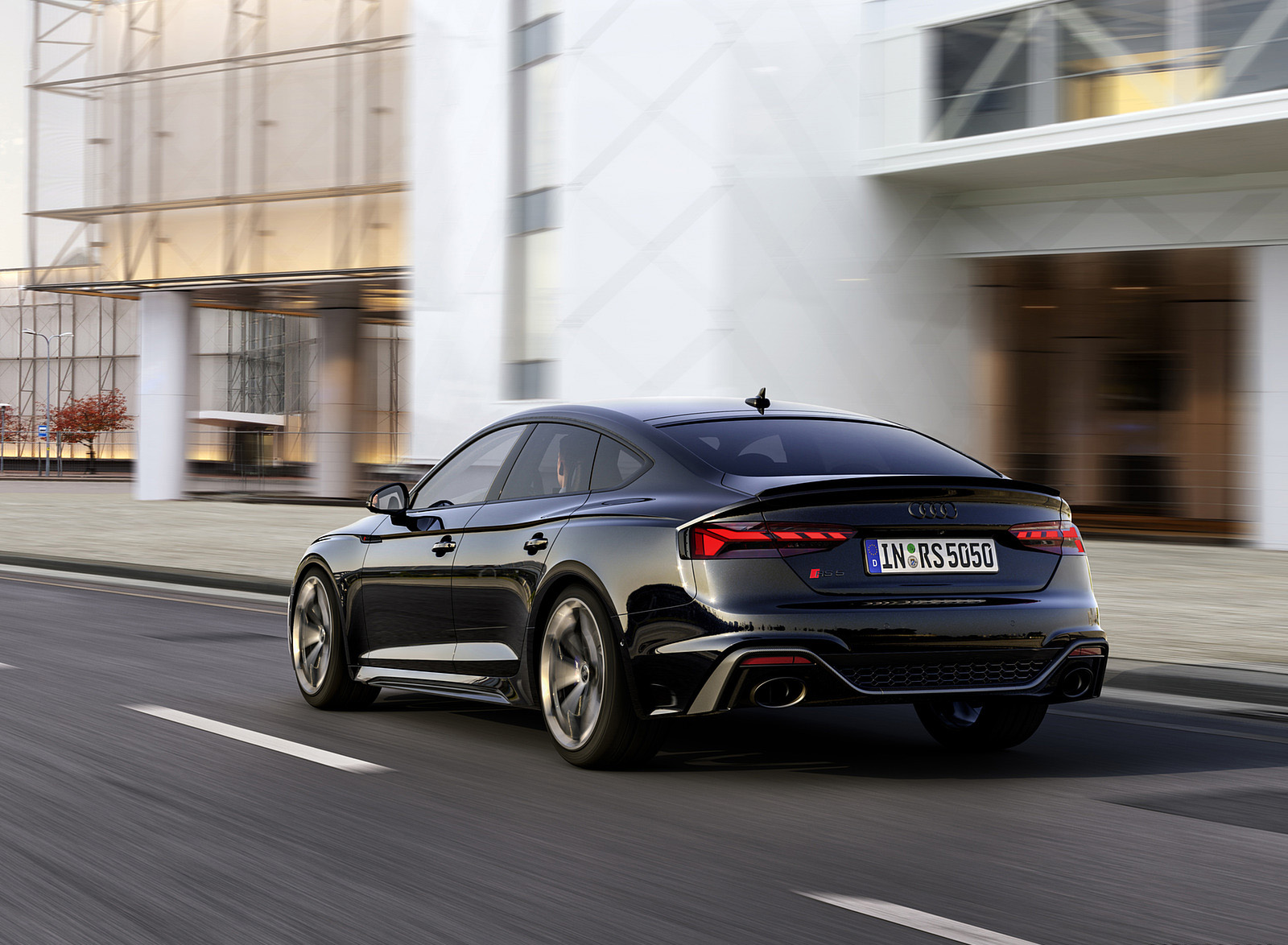 2023 Audi RS 5 Sportback Competition Plus (Color: Sebring Black) Rear Three-Quarter Wallpapers #6 of 42