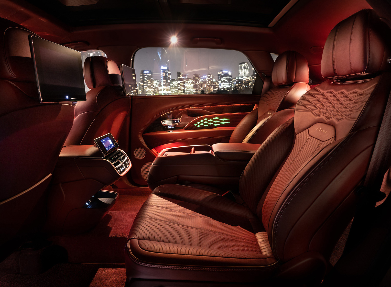 2023 Bentley Bentayga Extended Wheelbase Urban (Color: Dove Grey) Interior Rear Seats Wallpapers #51 of 115