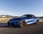 2023 Toyota GR Supra 3.0 Premium MT (Color: Stratosphere Blue) Front Three-Quarter Wallpapers 150x120