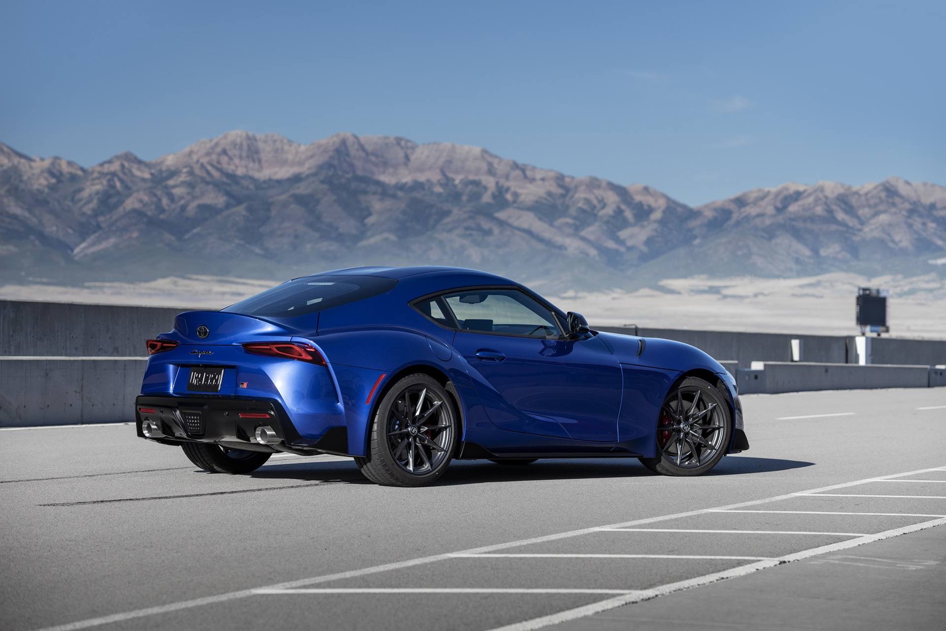 2023 Toyota GR Supra 3.0 Premium MT (Color: Stratosphere Blue) Rear Three-Quarter Wallpapers #30 of 76