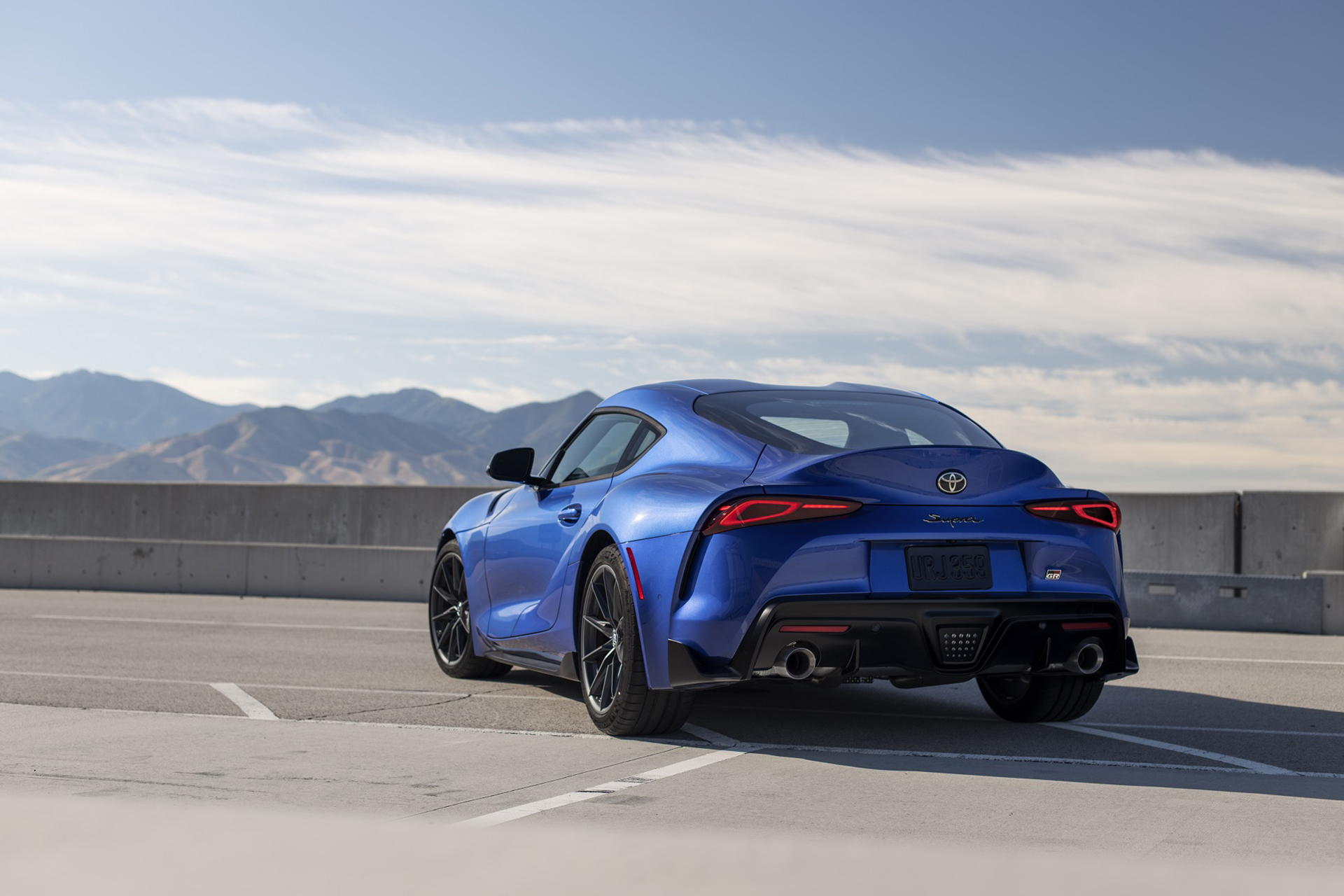 2023 Toyota GR Supra 3.0 Premium MT (Color: Stratosphere Blue) Rear Wallpapers #32 of 76