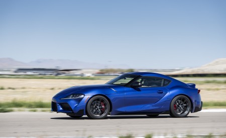 2023 Toyota GR Supra 3.0 Premium MT (Color: Stratosphere Blue) Side Wallpapers 450x275 (23)