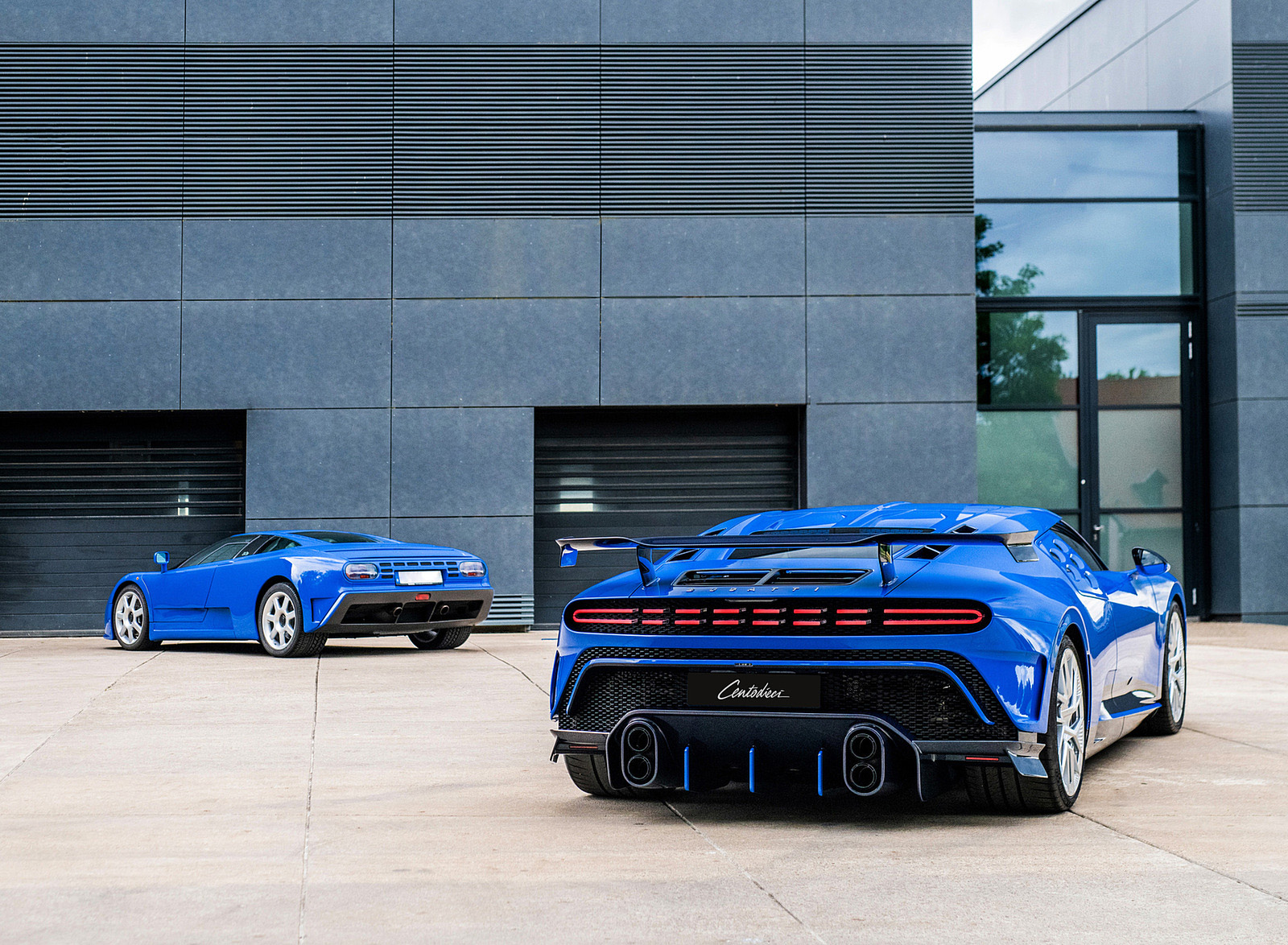 2022 Bugatti Centodieci First of Ten (Color: EB110 Blue) Rear Three-Quarter Wallpapers #7 of 13