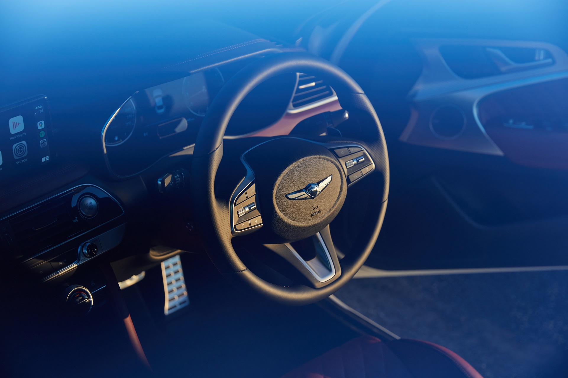 2022 Genesis G70 Sport with Luxury Pack Interior Steering Wheel Wallpapers #42 of 54