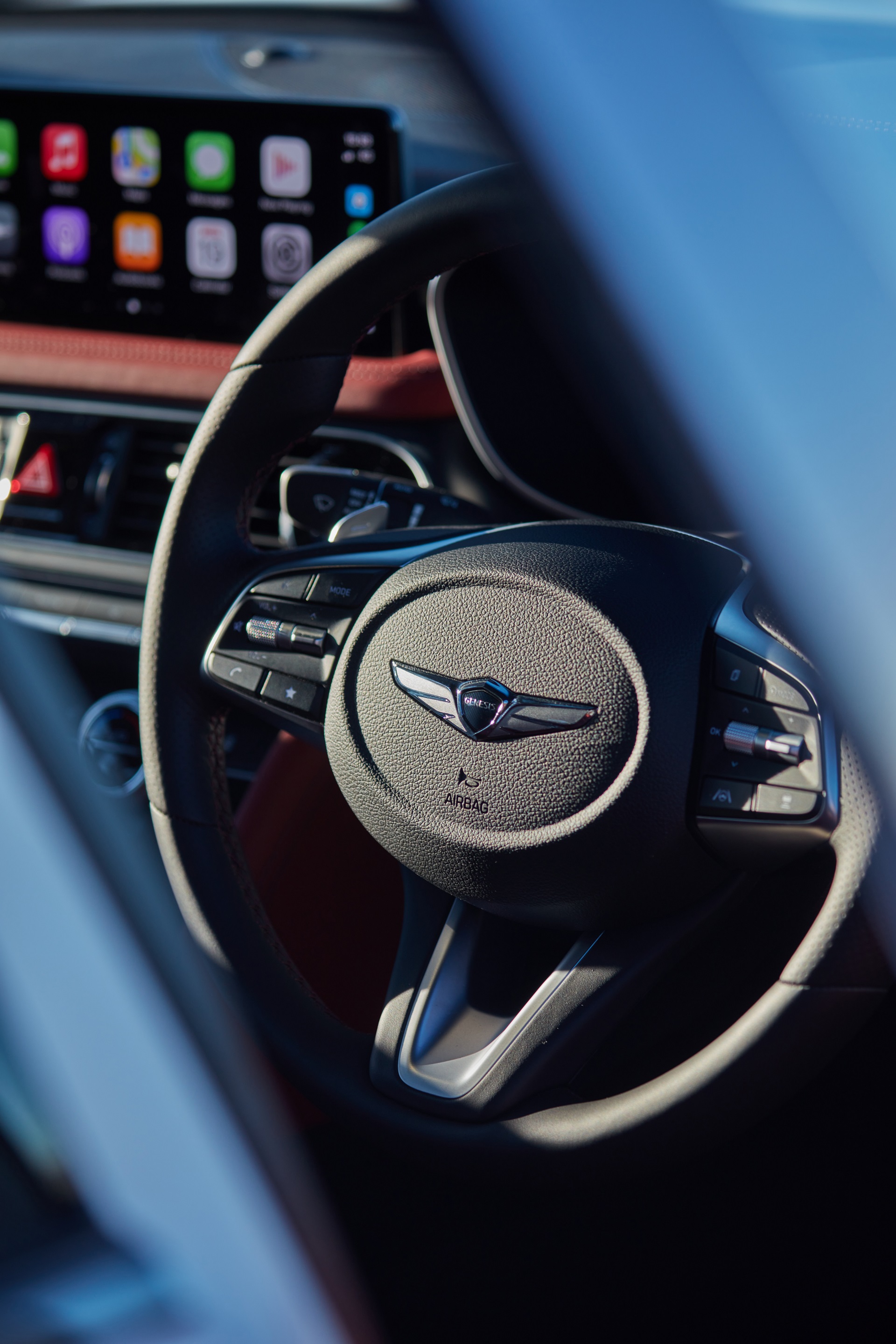 2022 Genesis G70 Sport with Luxury Pack Interior Steering Wheel Wallpapers #43 of 54