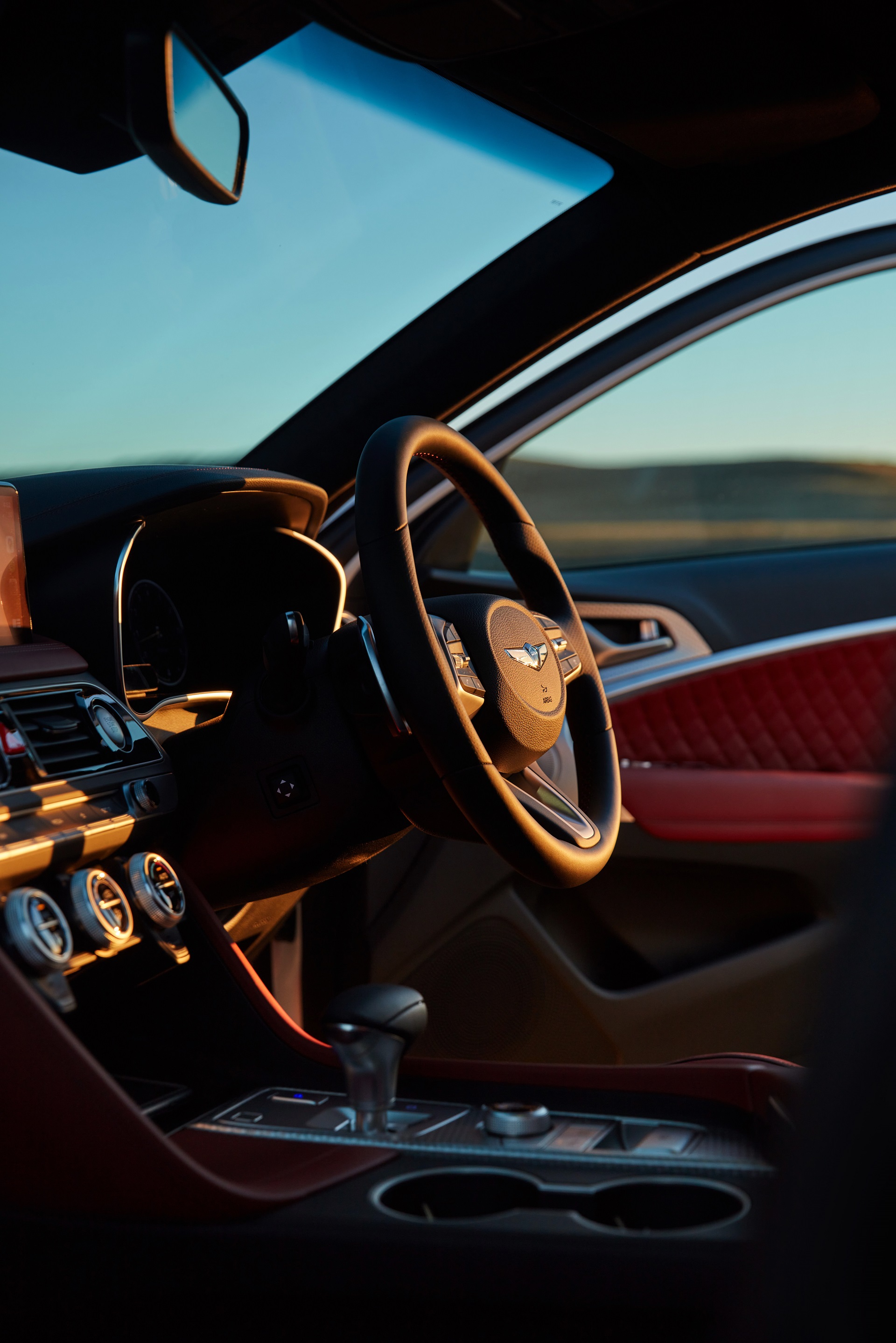 2022 Genesis G70 Sport with Luxury Pack Interior Steering Wheel Wallpapers #44 of 54