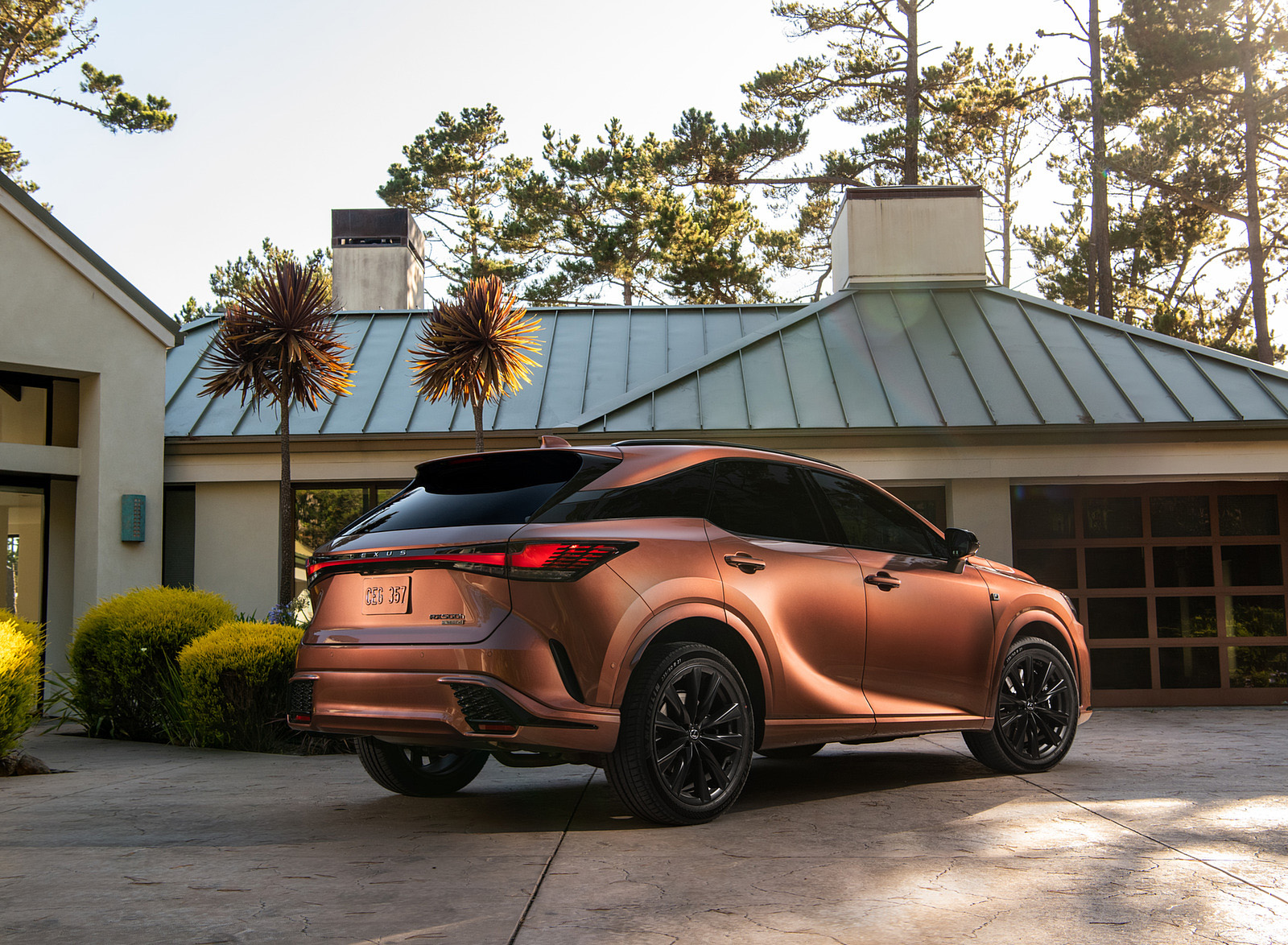 2023 Lexus RX 500h F SPORT DIRECT4 (Color: Sonic Copper) Rear Three-Quarter Wallpapers #50 of 66