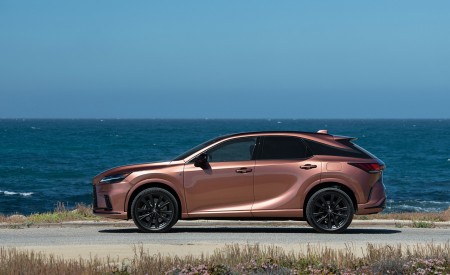 2023 Lexus RX 500h F SPORT DIRECT4 (Color: Sonic Copper) Side Wallpapers 450x275 (47)