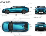 2023 Peugeot 408 PHEV (Color: Obsession Blue) Dimensions Wallpapers 150x120 (82)