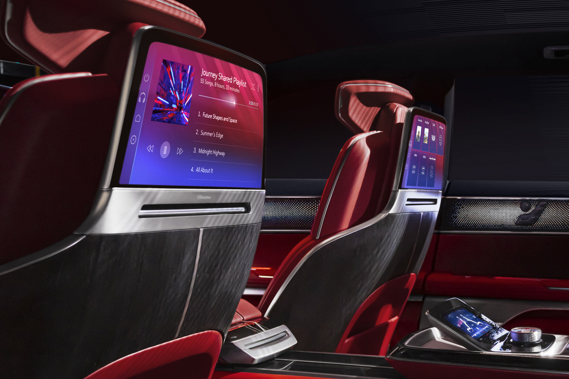 2022 Cadillac Celestiq Concept Interior Rear Seat Entertainment System Wallpapers #12 of 14