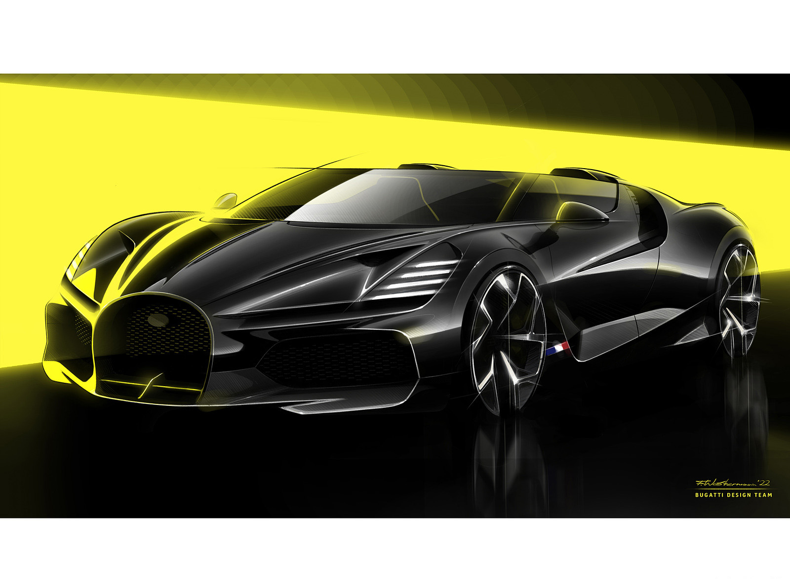 2023 Bugatti W16 Mistral Design Sketch Wallpapers #26 of 50