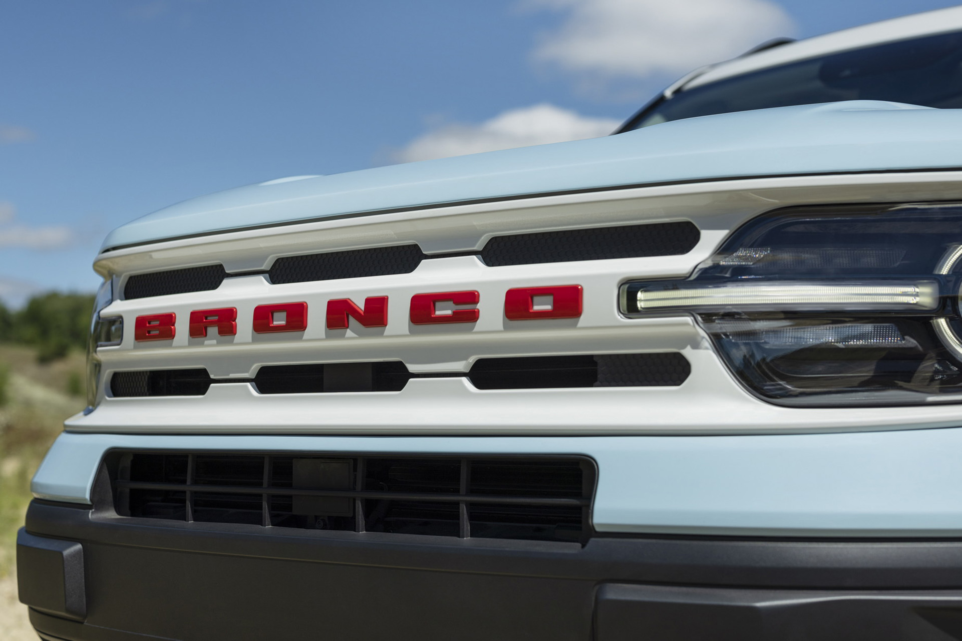 2023 Ford Bronco Sport Heritage Edition (Color: Robin's Egg Blue) Grille Wallpapers (4)