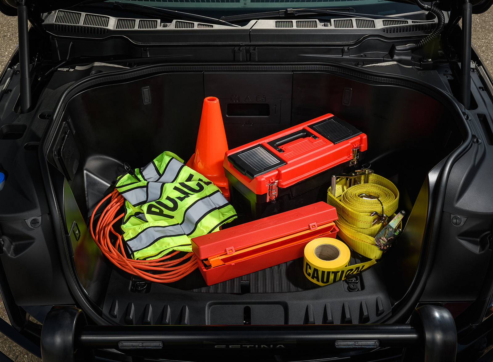 2023 Ford F-150 Lightning Pro Special Service Vehicle Front Storage Area Wallpapers #4 of 12