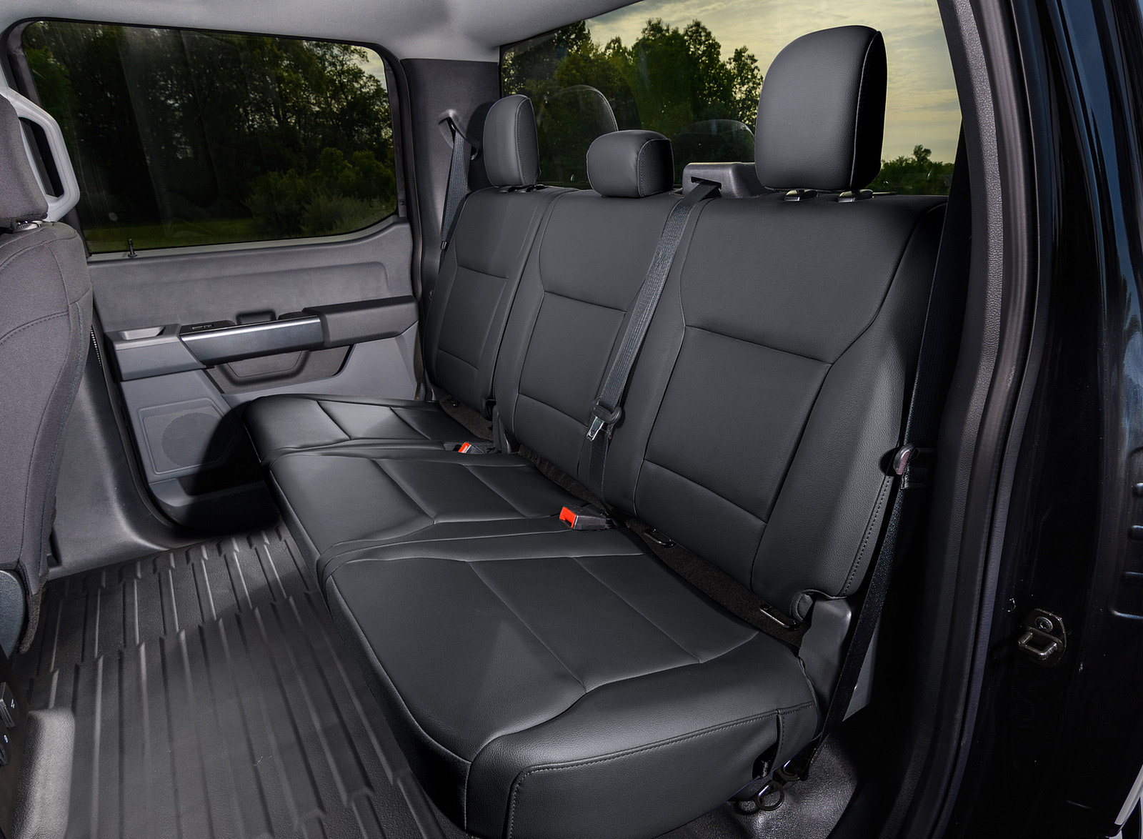 2023 Ford F-150 Lightning Pro Special Service Vehicle Interior Rear Seats Wallpapers #11 of 12
