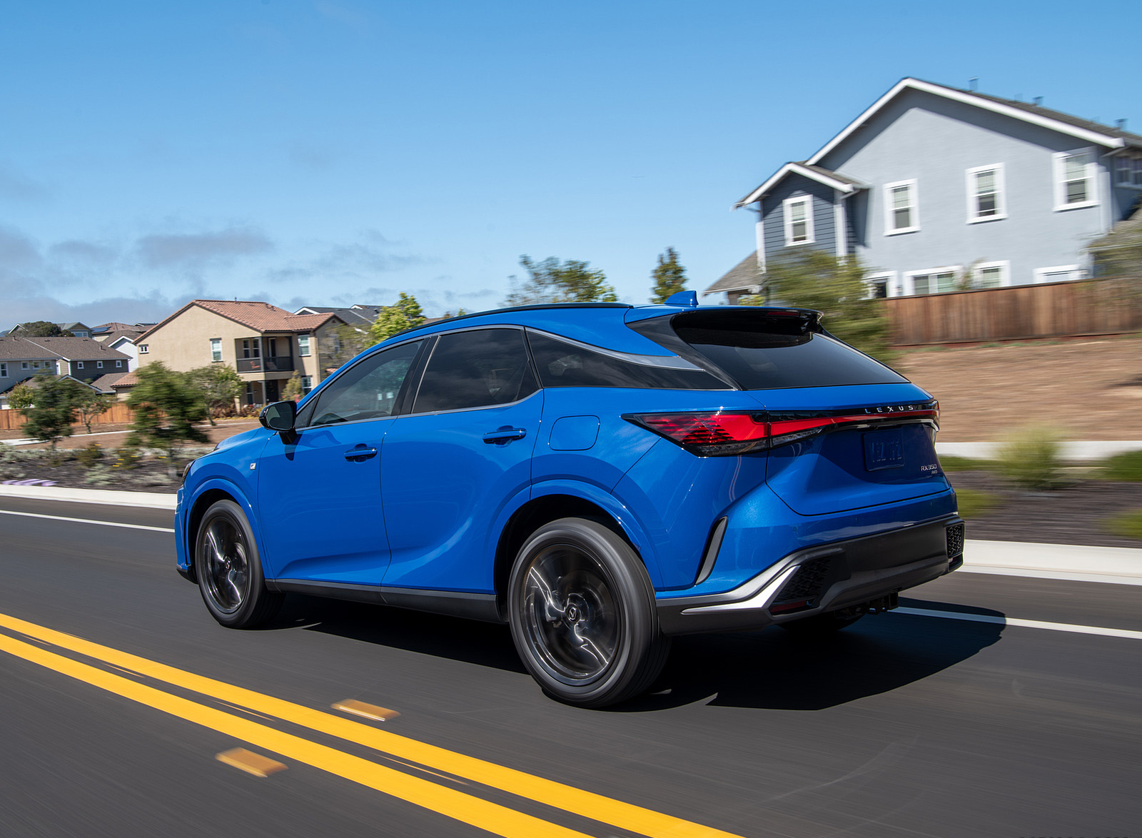 2023 Lexus RX 350 F SPORT AWD (Color: Heat Blue) Rear Three-Quarter Wallpapers (5)