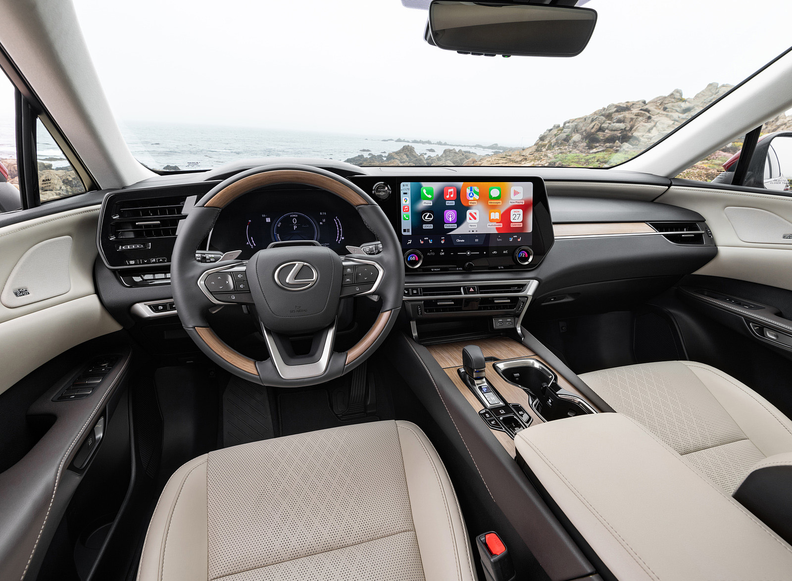2023 Lexus RX 350h AWD (Color: Red Mica) Interior Cockpit Wallpapers #22 of 42