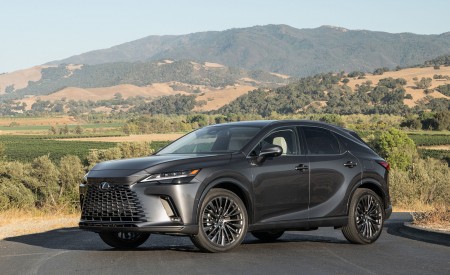 2023 Lexus RX 450h+ Luxury PHEV (Color: Sonic Grey) Front Three-Quarter Wallpapers  450x275 (18)