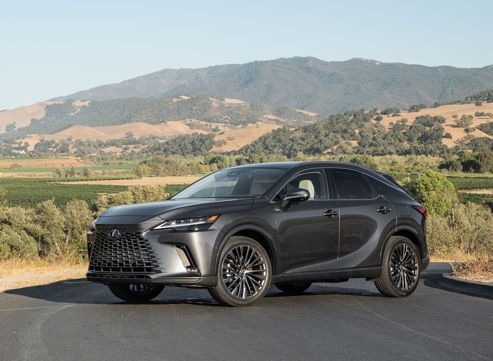 2023 Lexus RX 450h+ Luxury PHEV (Color: Sonic Grey) Front Three-Quarter Wallpapers  #18 of 63