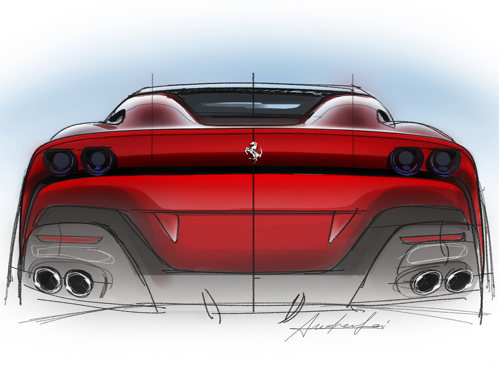 2022 Ferrari SP51 Design Sketch Wallpapers #16 of 16