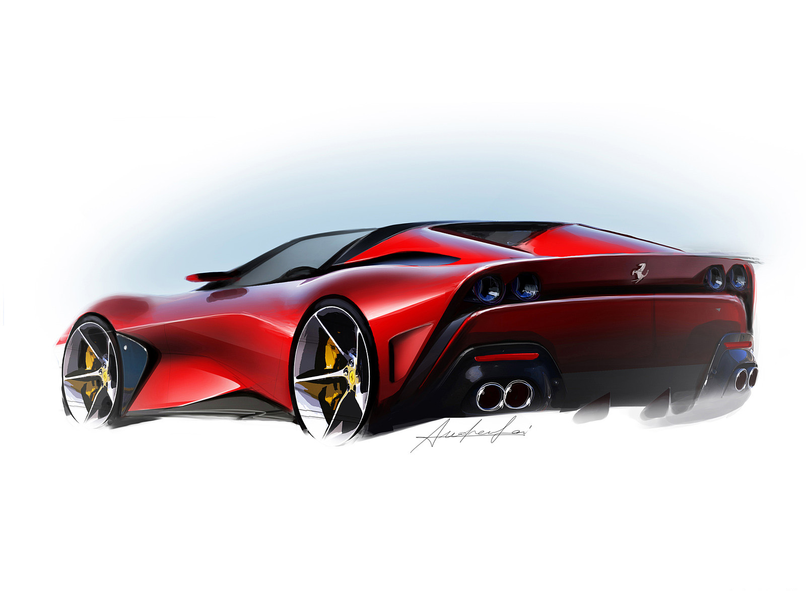 2022 Ferrari SP51 Design Sketch Wallpapers #15 of 16