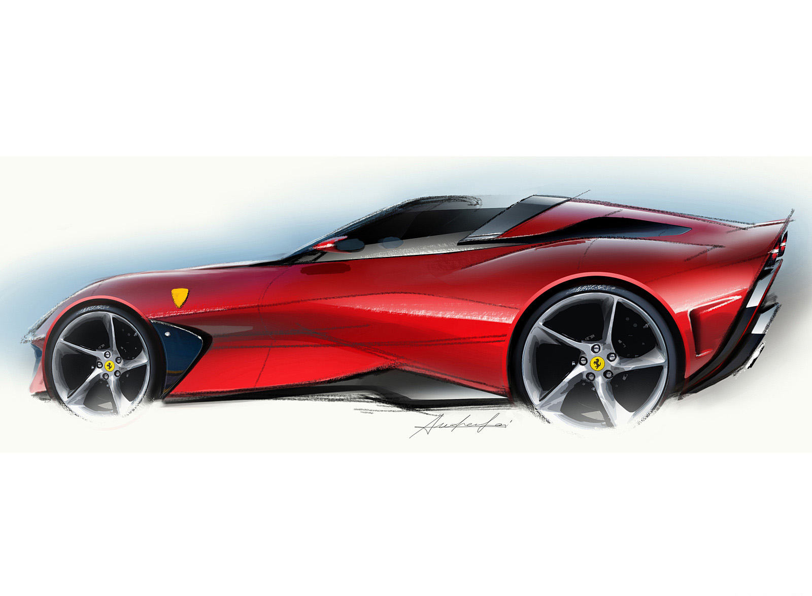2022 Ferrari SP51 Design Sketch Wallpapers  #13 of 16