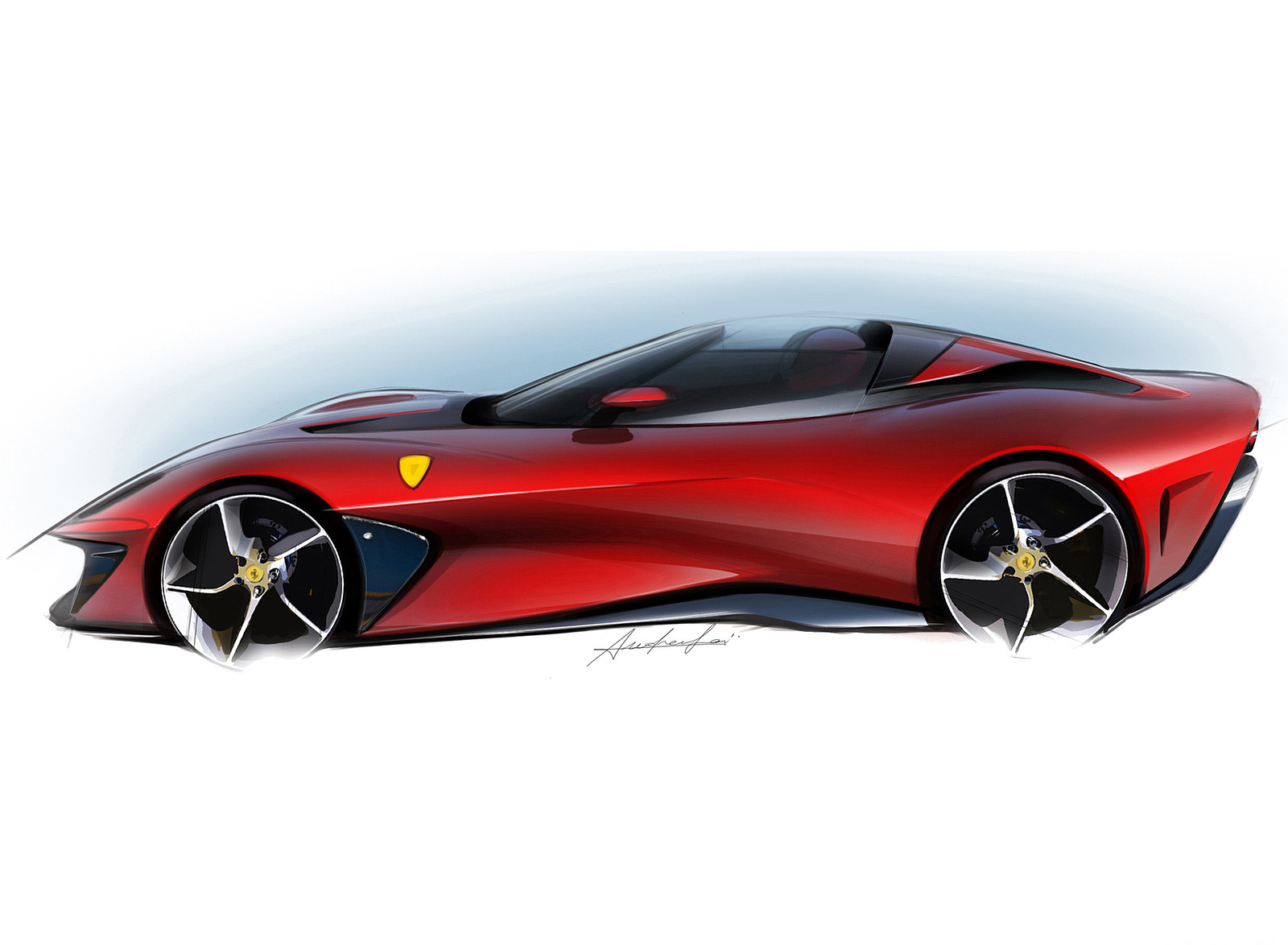 2022 Ferrari SP51 Design Sketch Wallpapers #12 of 16