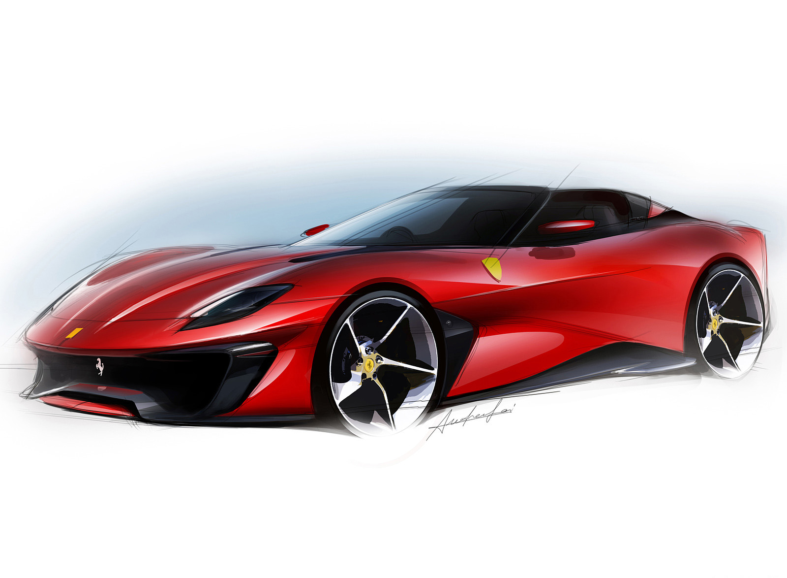 2022 Ferrari SP51 Design Sketch Wallpapers  #11 of 16