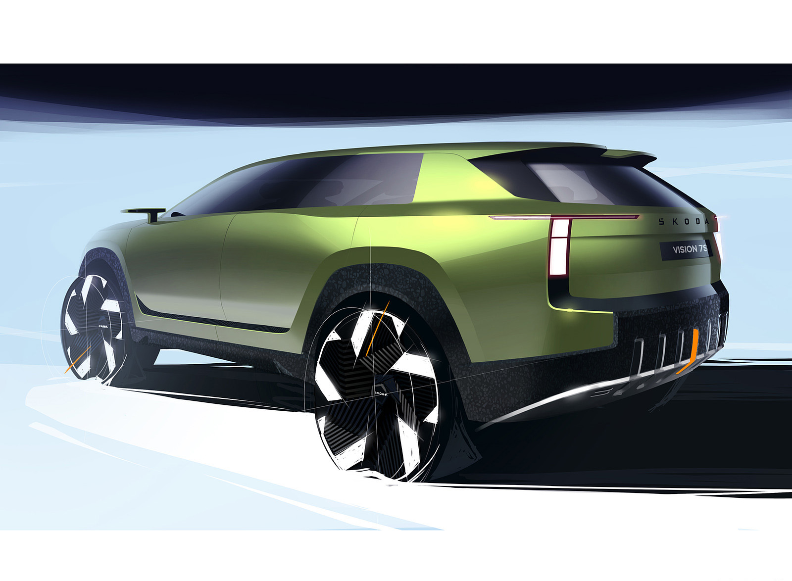 2022 Škoda Vision 7S Concept Design Sketch Wallpapers #27 of 57
