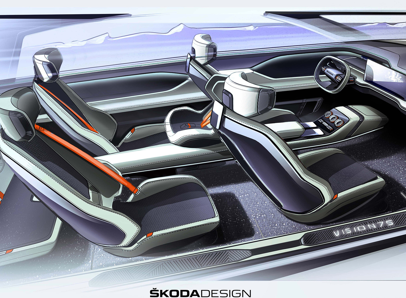 2022 Škoda Vision 7S Concept Design Sketch Wallpapers #48 of 57