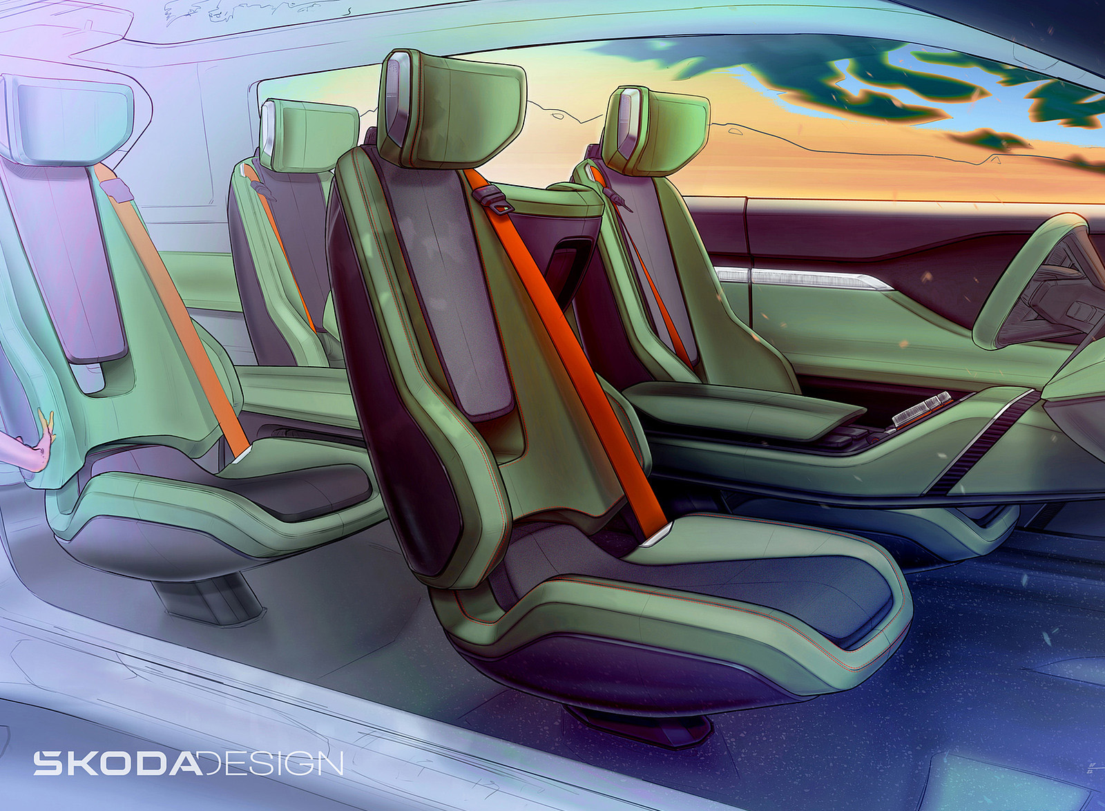 2022 Škoda Vision 7S Concept Design Sketch Wallpapers  #47 of 57