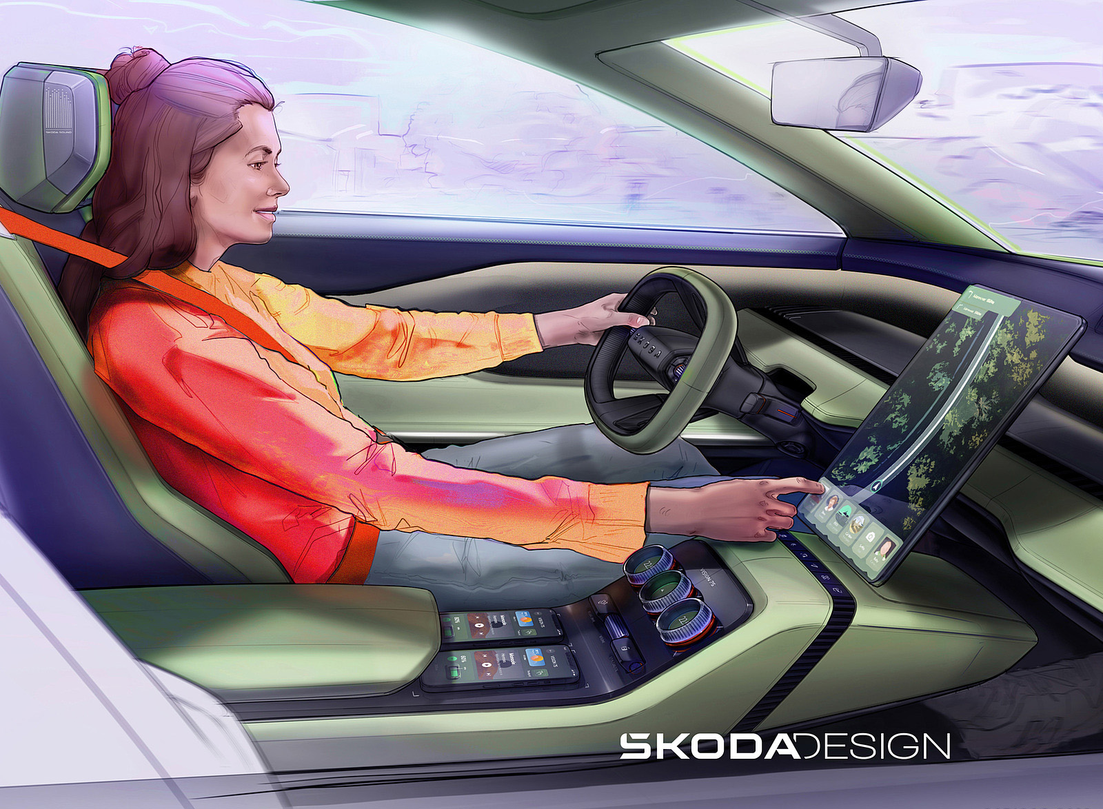 2022 Škoda Vision 7S Concept Design Sketch Wallpapers  #46 of 57