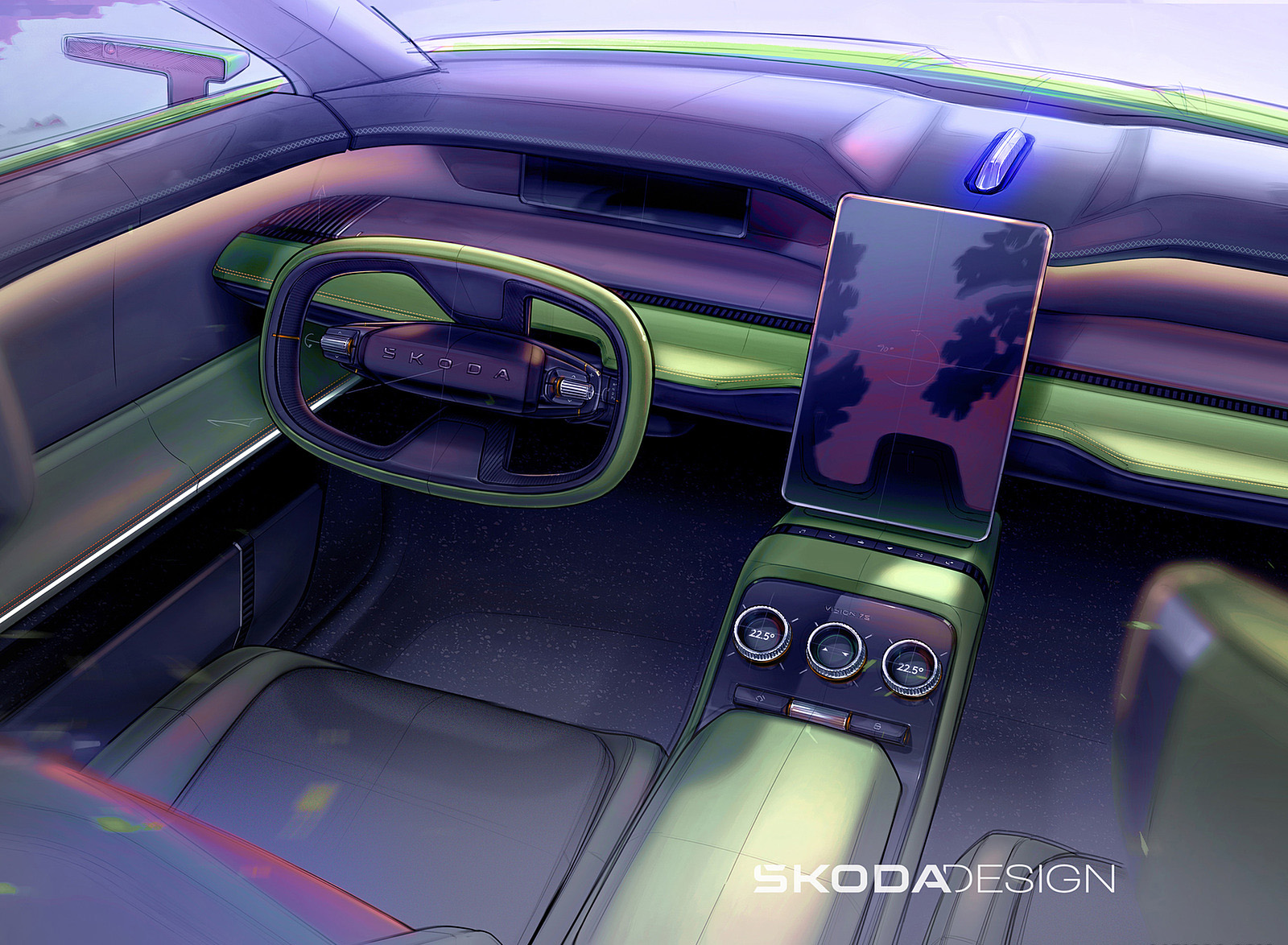 2022 Škoda Vision 7S Concept Design Sketch Wallpapers #53 of 57