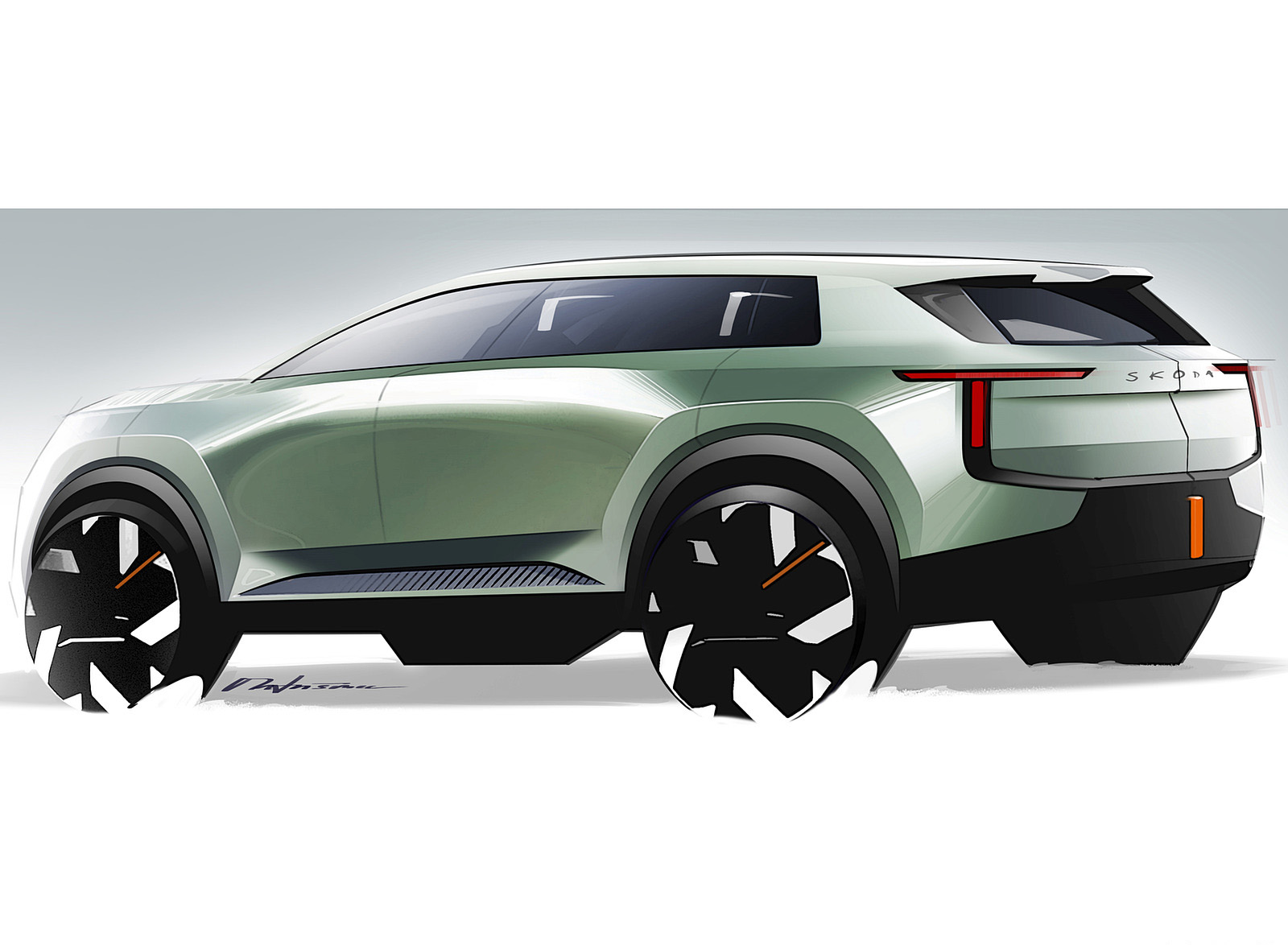2022 Škoda Vision 7S Concept Design Sketch Wallpapers #32 of 57