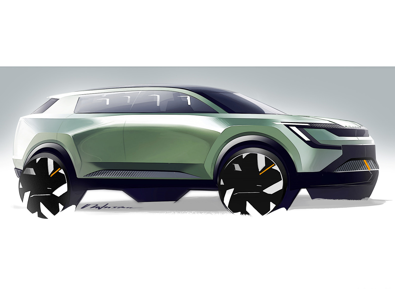2022 Škoda Vision 7S Concept Design Sketch Wallpapers  #31 of 57