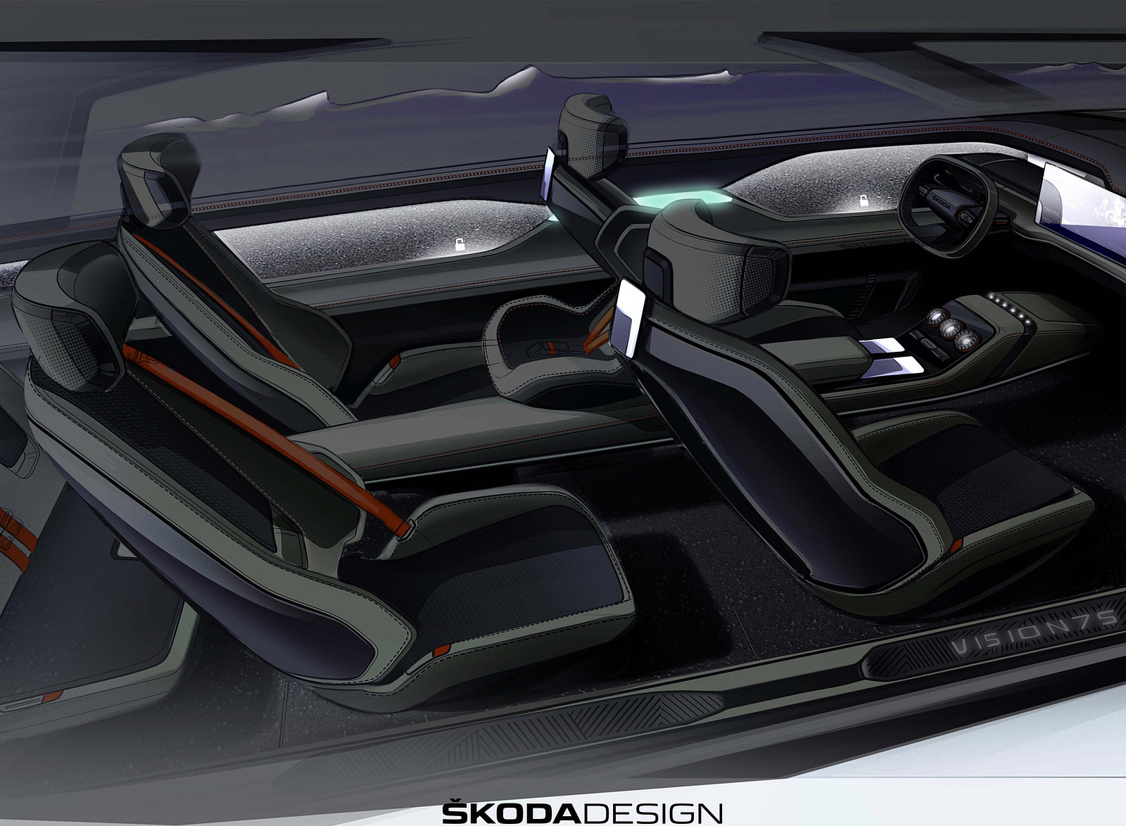 2022 Škoda Vision 7S Concept Design Sketch Wallpapers #51 of 57