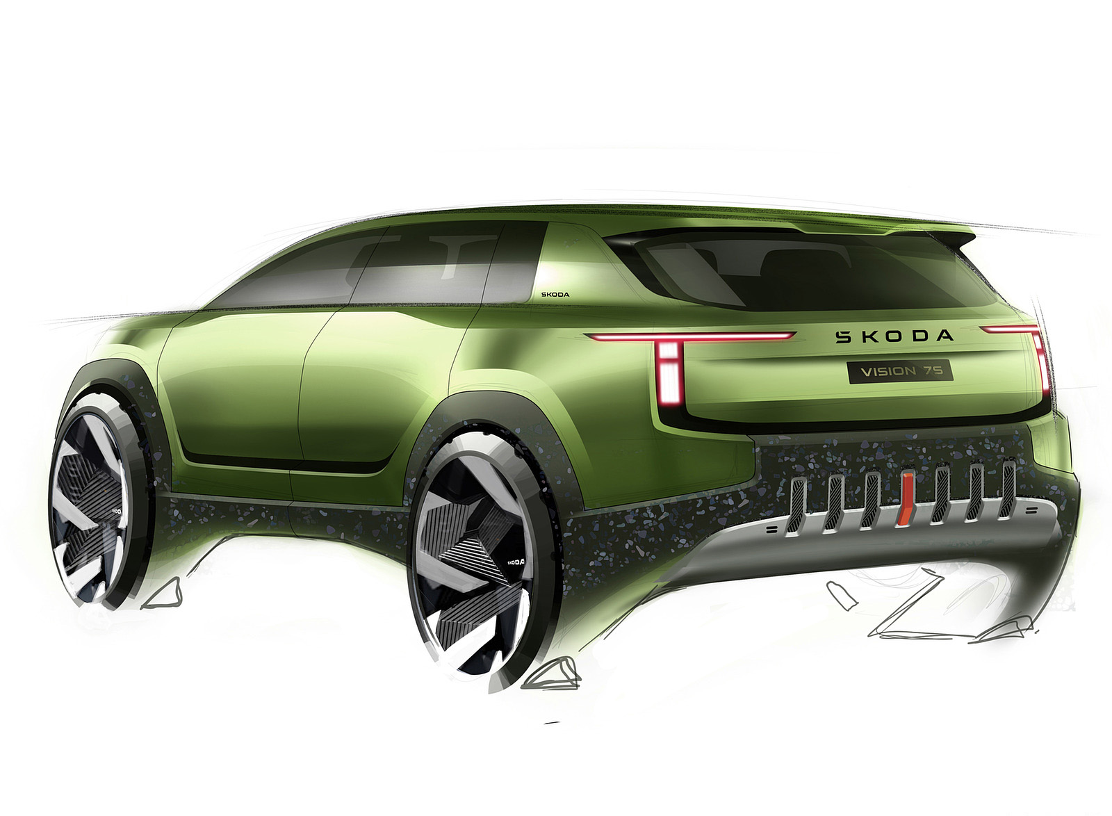 2022 Škoda Vision 7S Concept Design Sketch Wallpapers #42 of 57