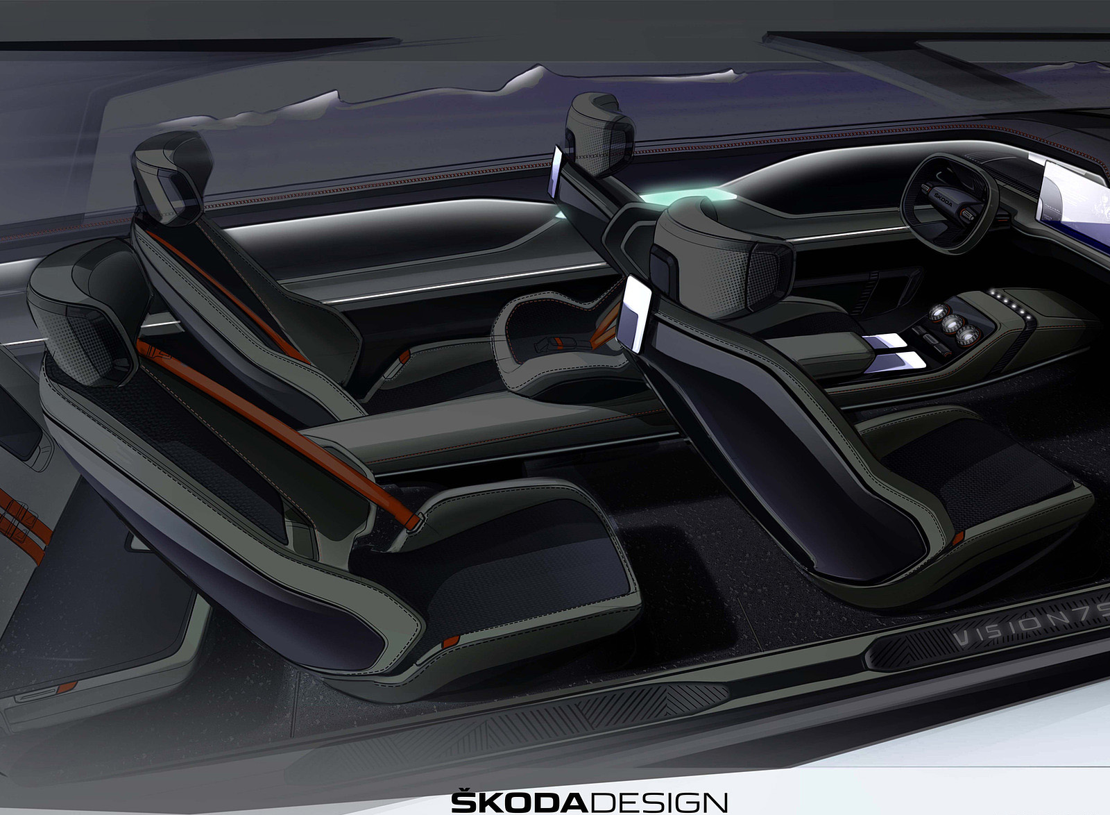 2022 Škoda Vision 7S Concept Design Sketch Wallpapers  #50 of 57