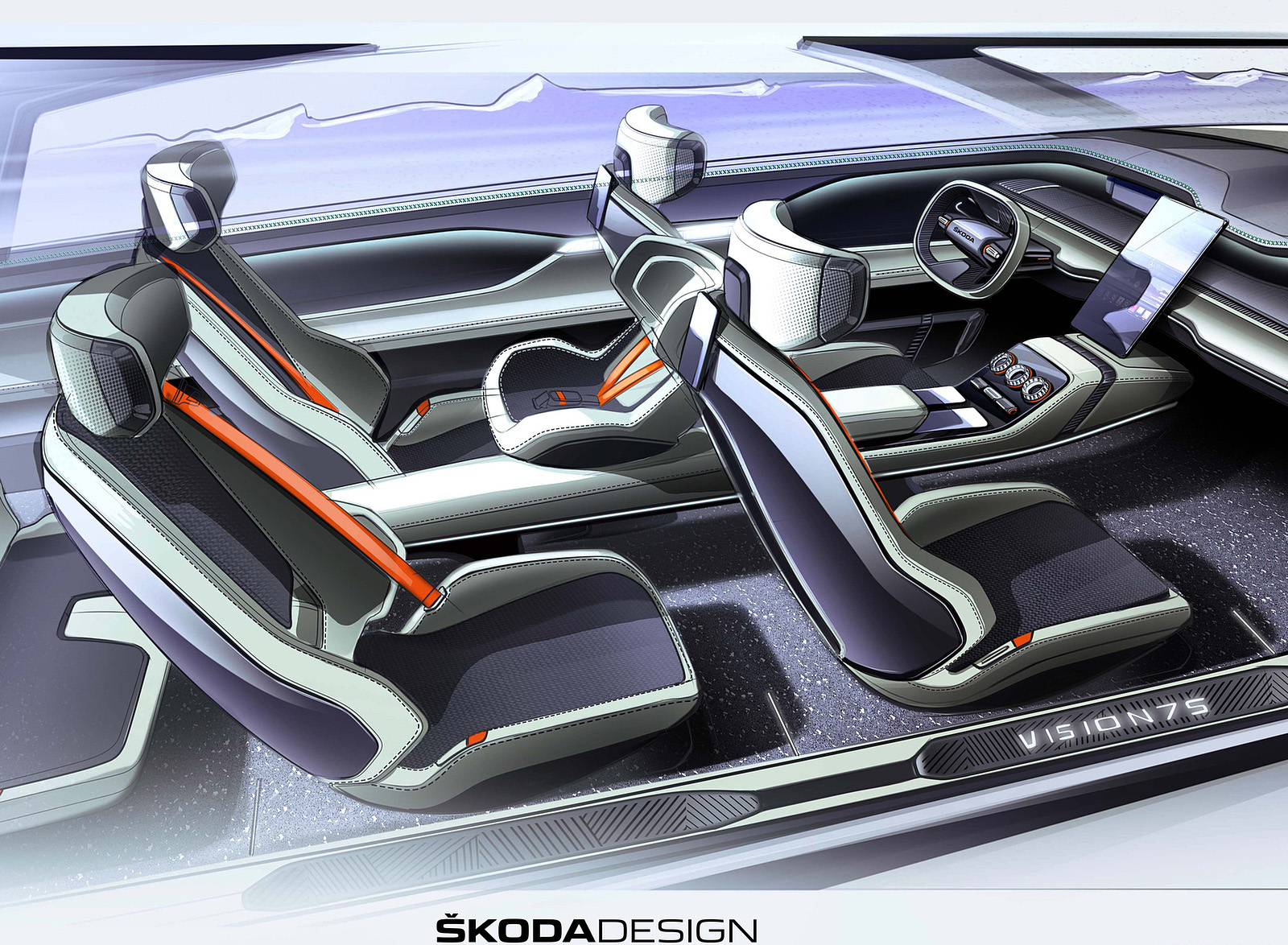 2022 Škoda Vision 7S Concept Design Sketch Wallpapers #49 of 57