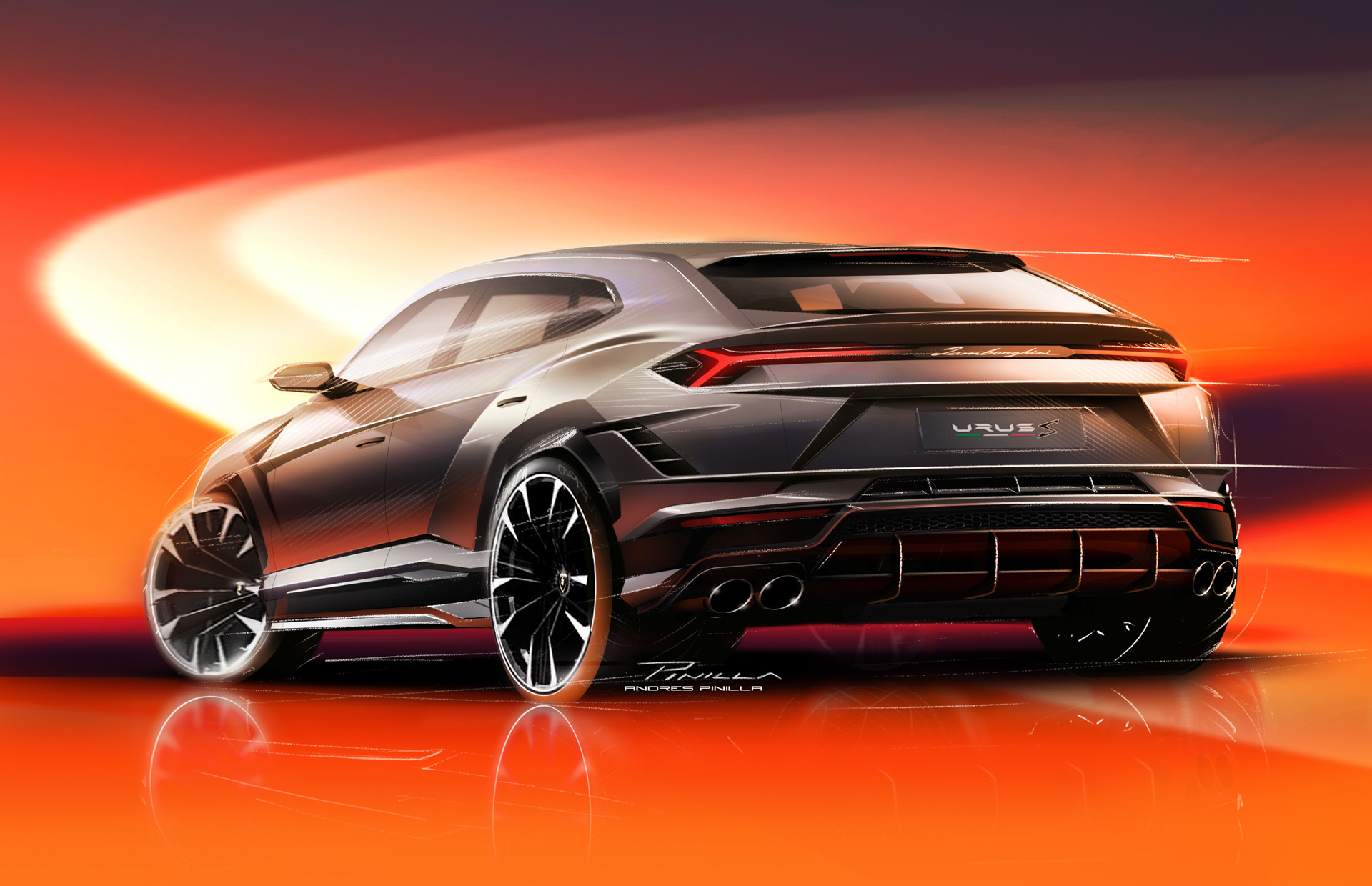 2023 Lamborghini Urus S Design Sketch Wallpapers #27 of 27